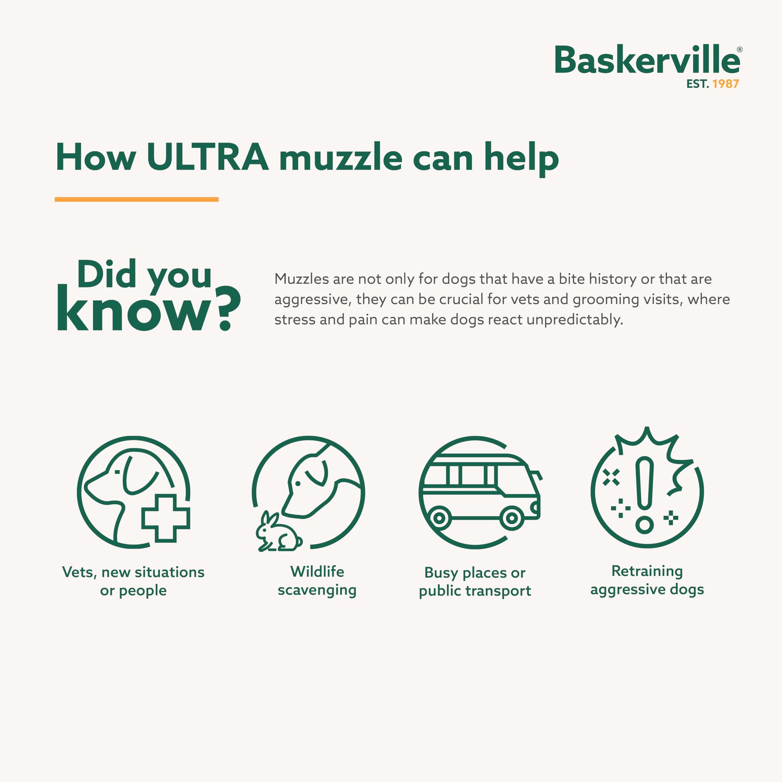 Baskerville ULTRA Dog Muzzle Size 2 | Humane Fit for Small & Medium Dogs - view 3