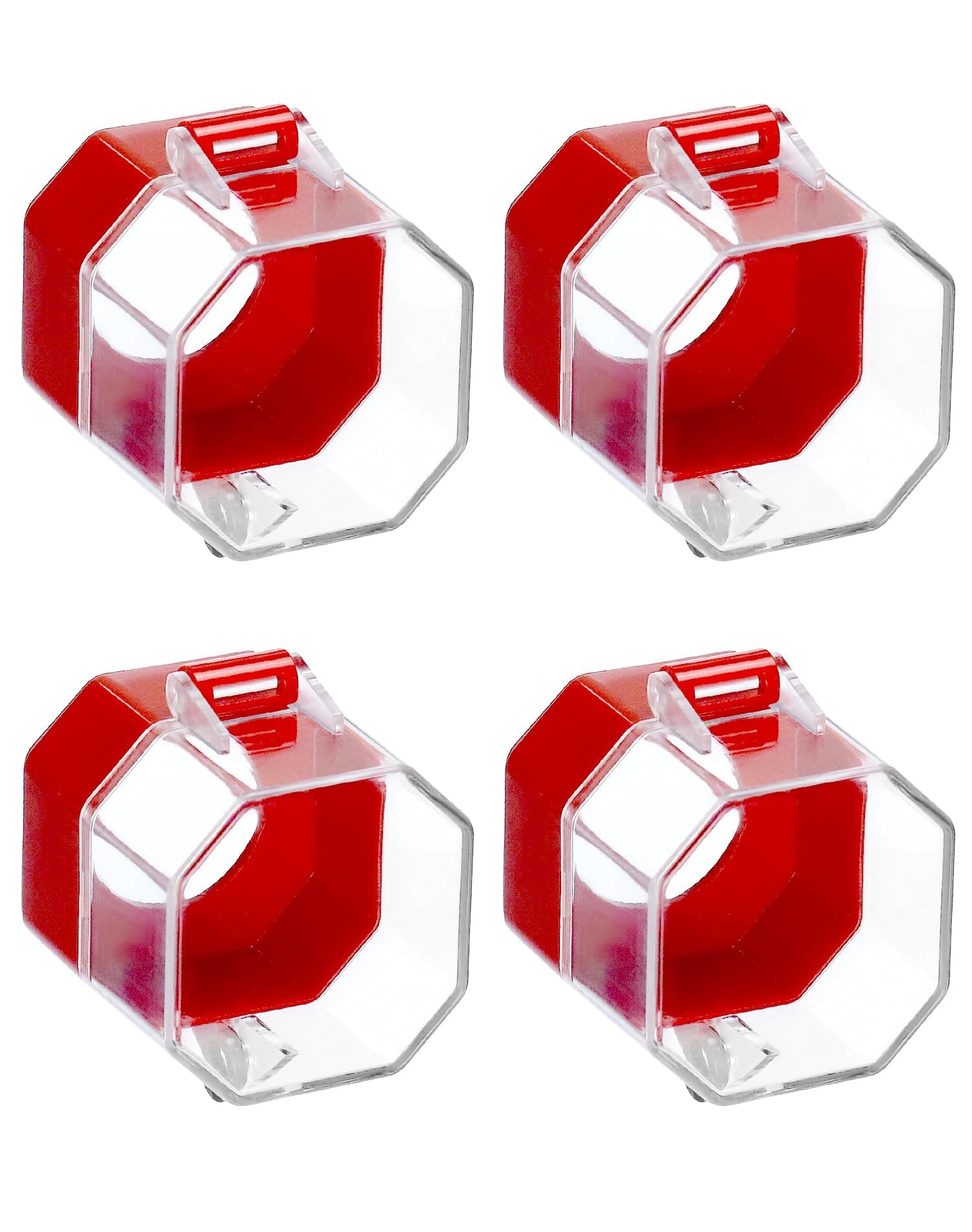 QWORK Emergency Stop Button Cover, 4 Pack Plastic Switch Protector, Impact Dust UV Resistant | Add Safety - view 6