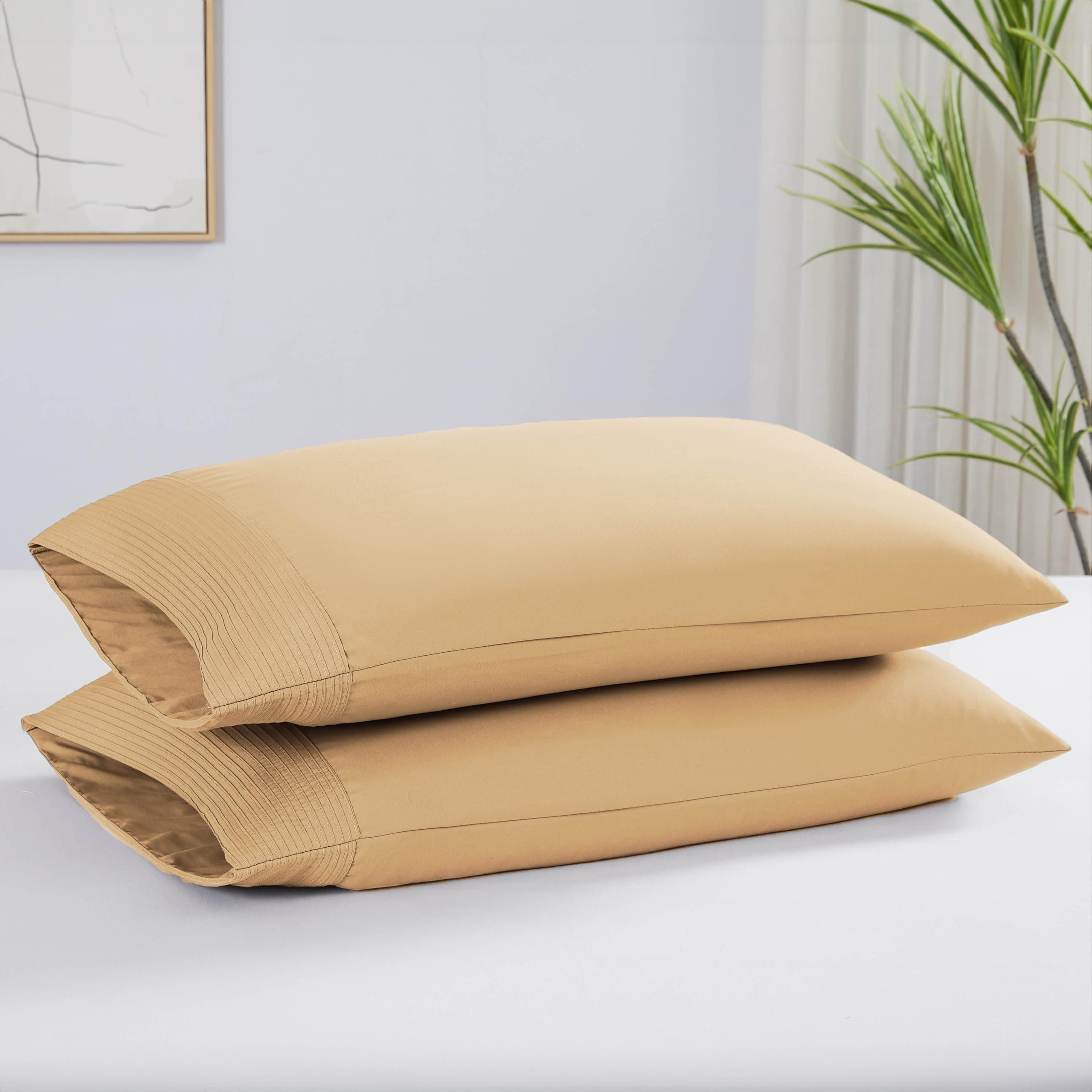 Southshore Fine Living 2-Piece King Ultra-Soft Pillow Cases, Sky Blue | Microfiber, Envelope Closure
