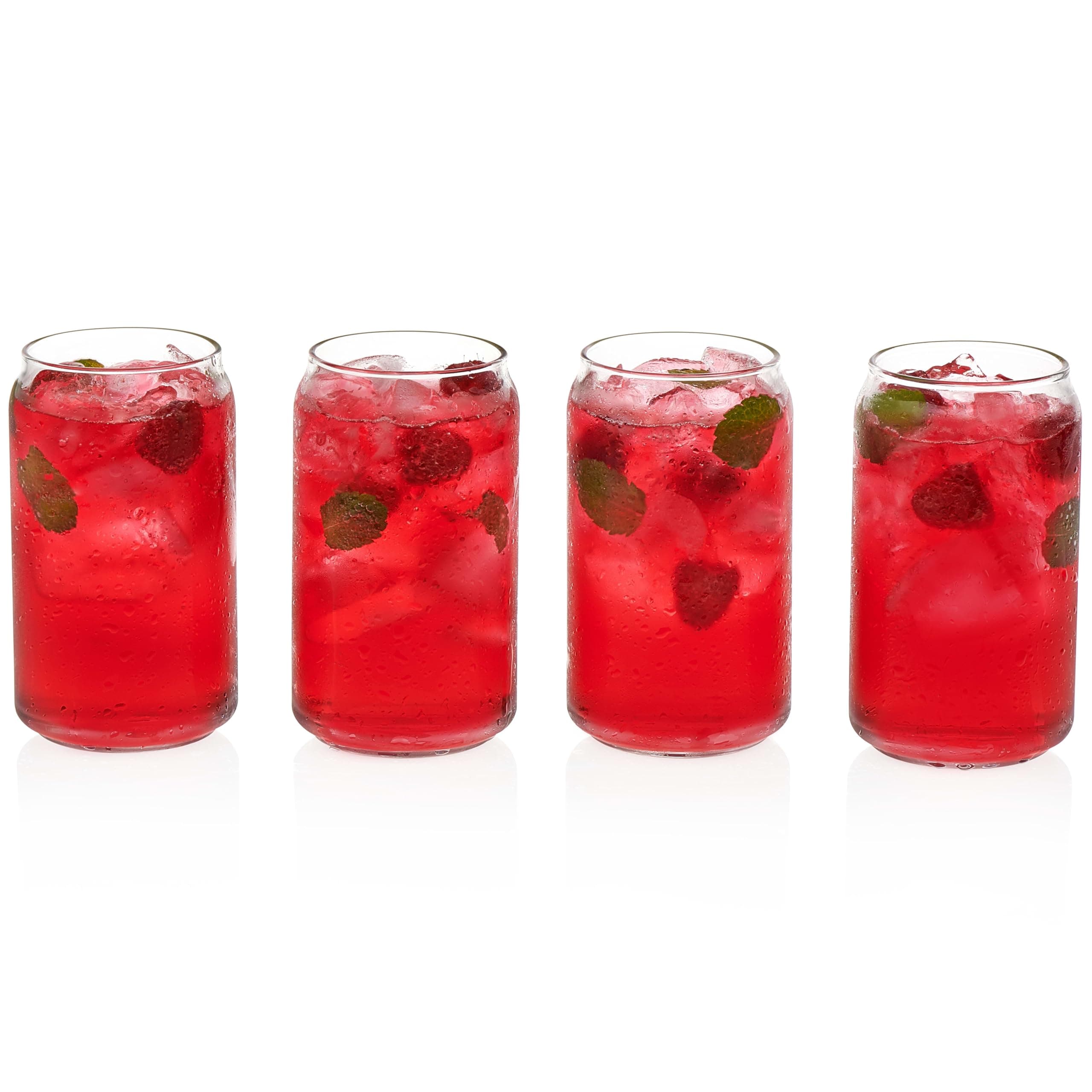 Libbey Can Shaped Beer Glass - 16 oz - 4 PACK with Pourer | Can-Shaped Glassware for Beer Enthusiasts - main product image