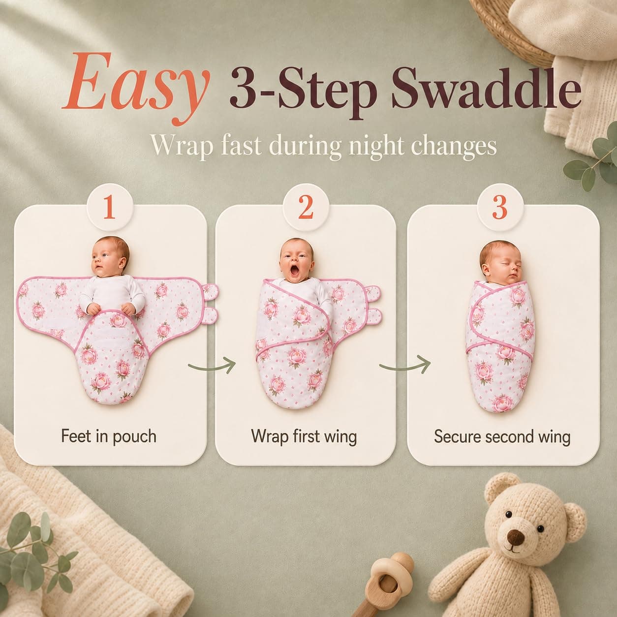 Bublo Baby Organic Preemie Swaddles 4-7 lbs | Gentle, Adjustable & Breathable for Premature Babies - view 7