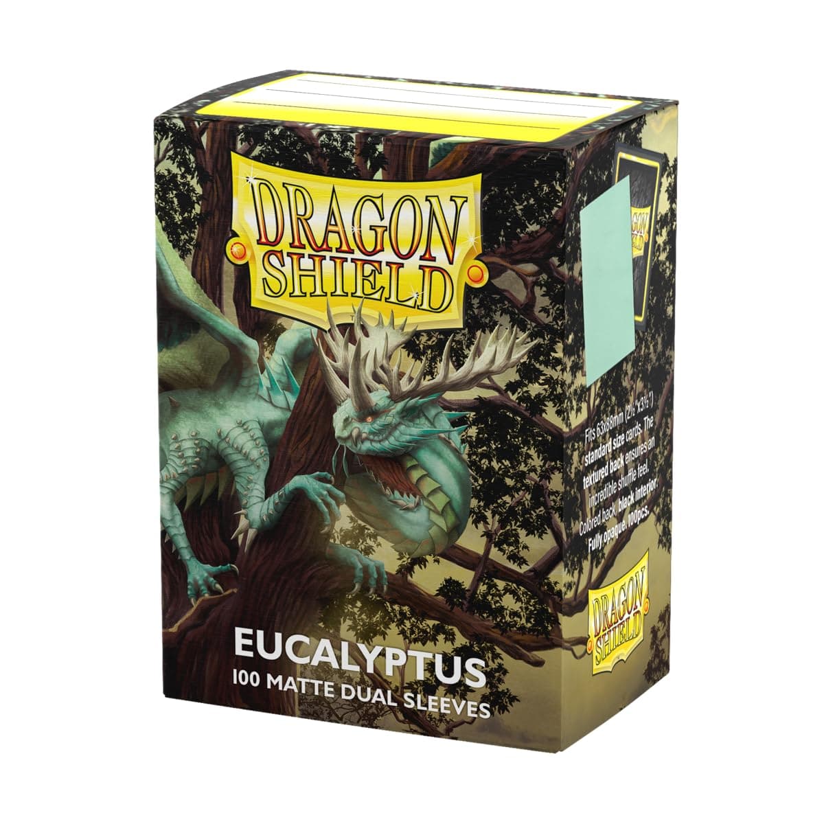 Dragon Shield Matte Dual Standard Size Card Sleeves (100ct, Black & Gold) | USA Import for TCGs — Eucalyptus