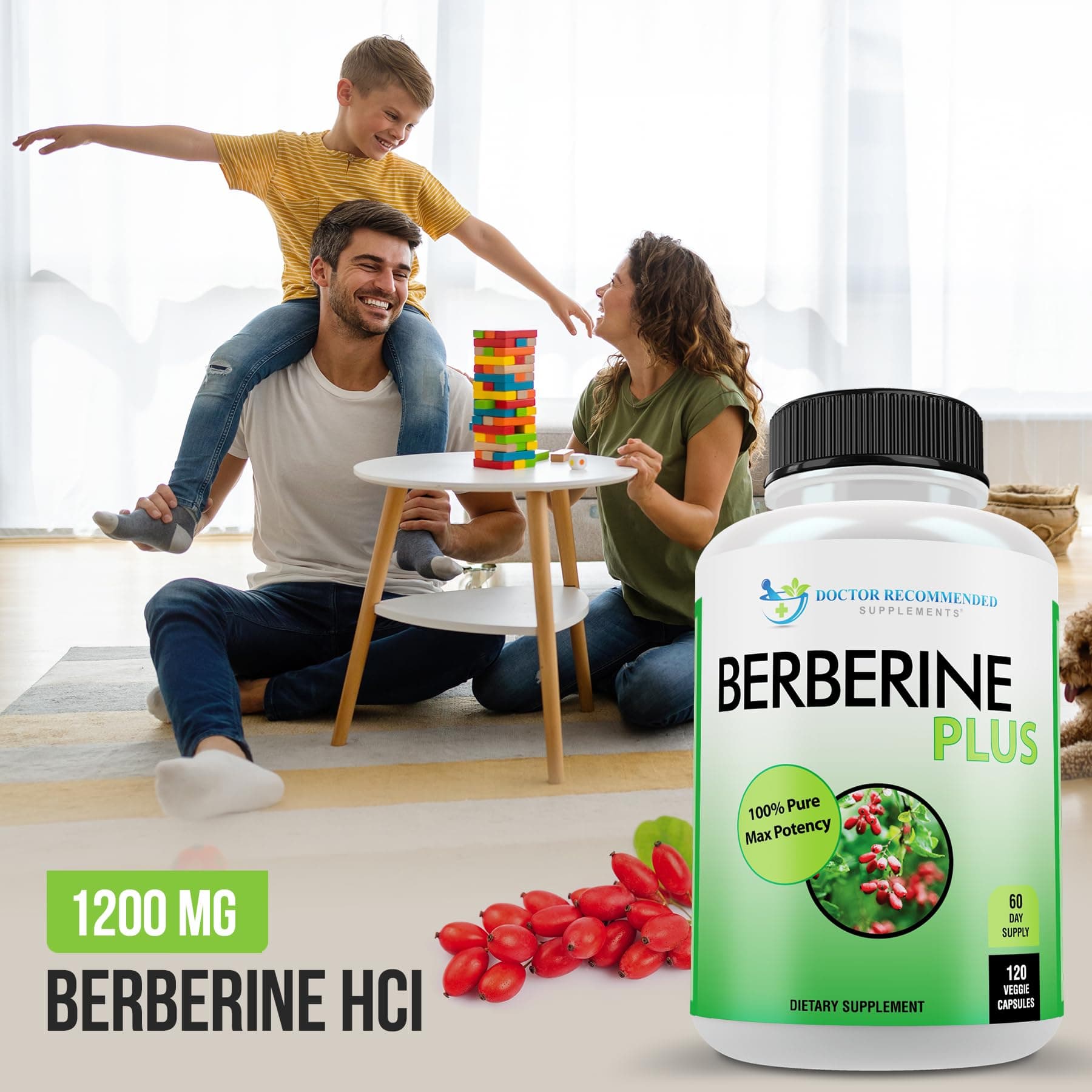 DOCTOR RECOMMENDED SUPPLEMENTS Berberine Plus 1200mg | 120 Veggie Capsules with Royal Jelly for Healthy Support - view 3