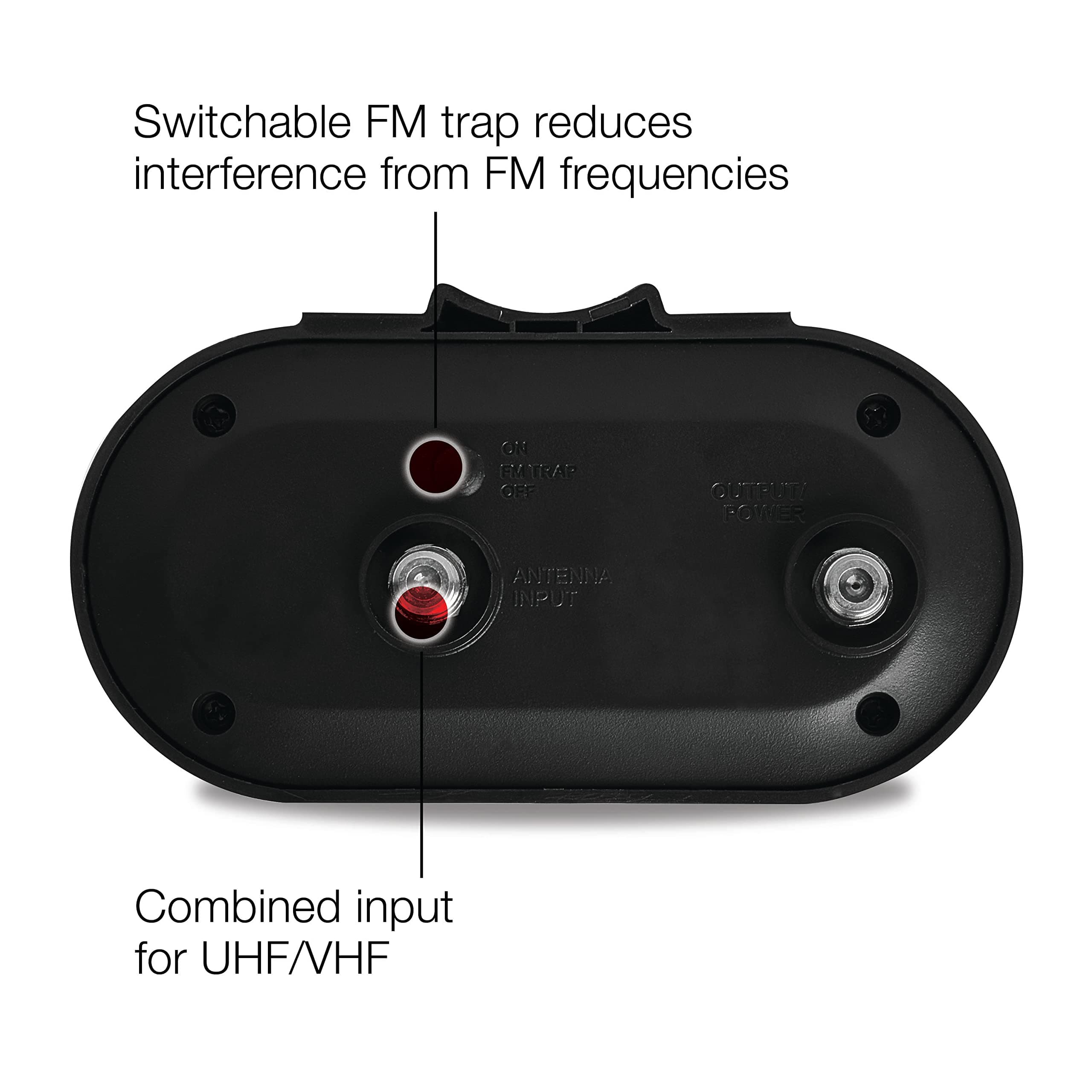 RCA Digital Signal Amplifier for Outdoor Antennas | Low Noise UHF/VHF Amplification Support - view 3