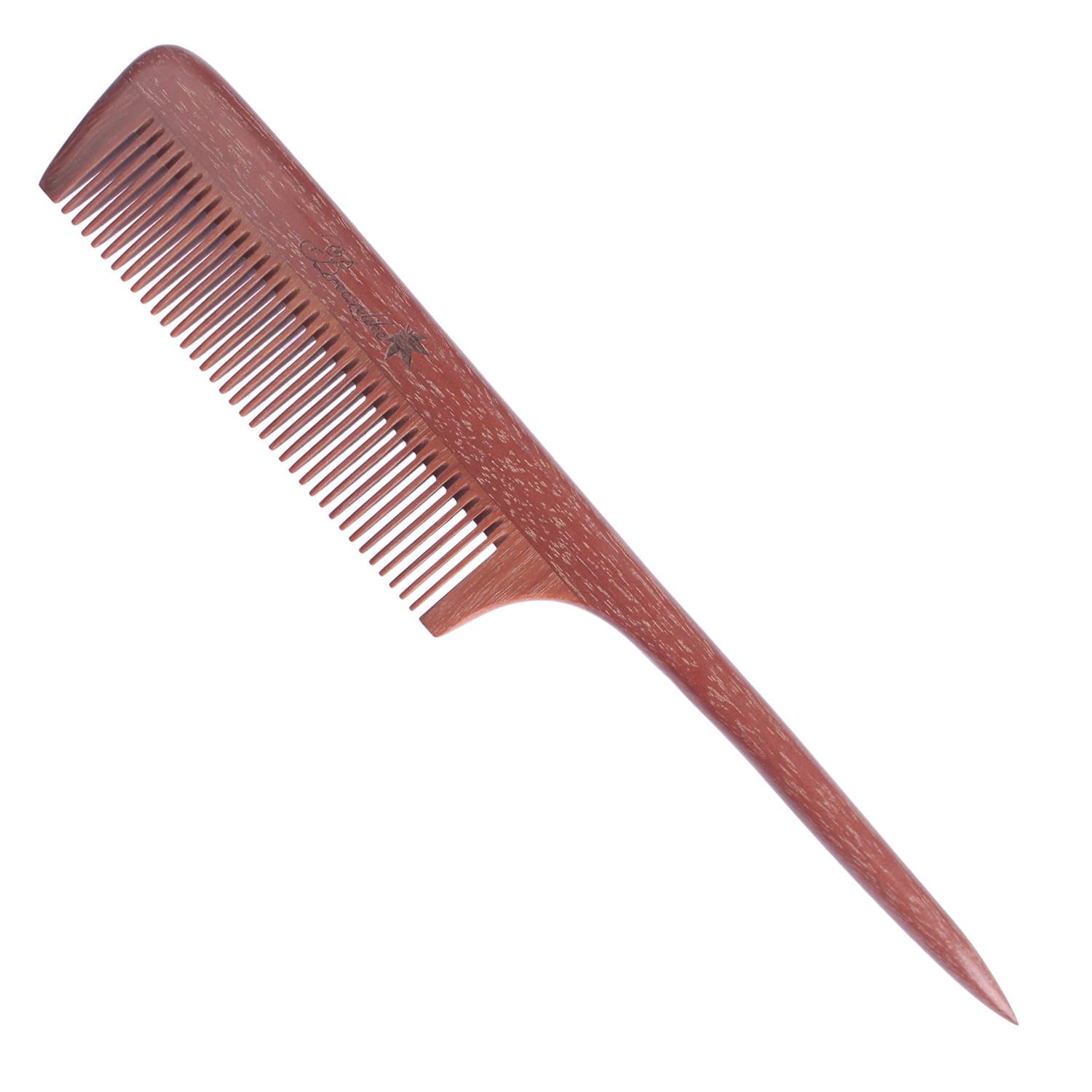 Breezelike Fine Tooth Hair Comb for Women, Wooden Tail Comb for Styling, 8.3" | Anti Static, Handcrafted, Detangling - main product image