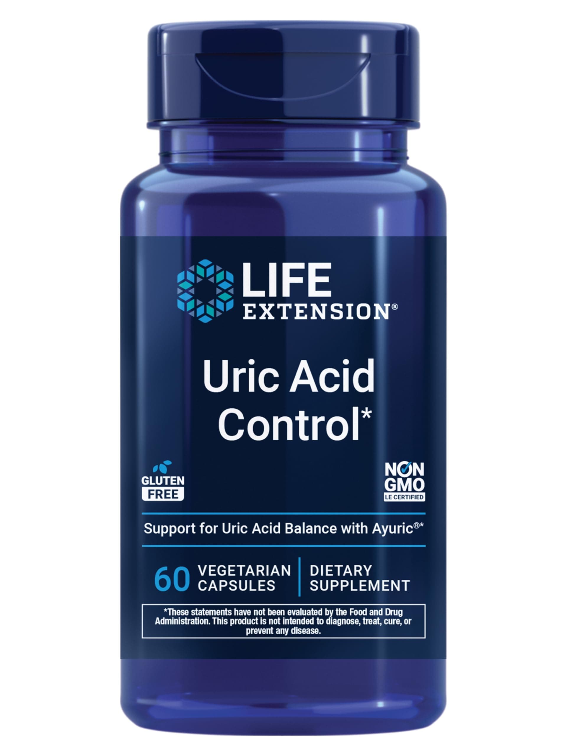 Life Extension Uric Acid Control 60 Capsules | Supports Healthy Uric Acid Balance & Joint Comfort - main product image