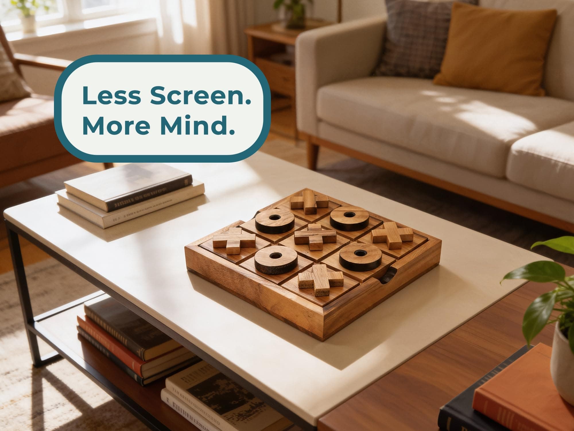 BSIRI Extra Large Tic Tac Toe Board Game | Family & Game Night Decor (8.6 Inch) - view 6