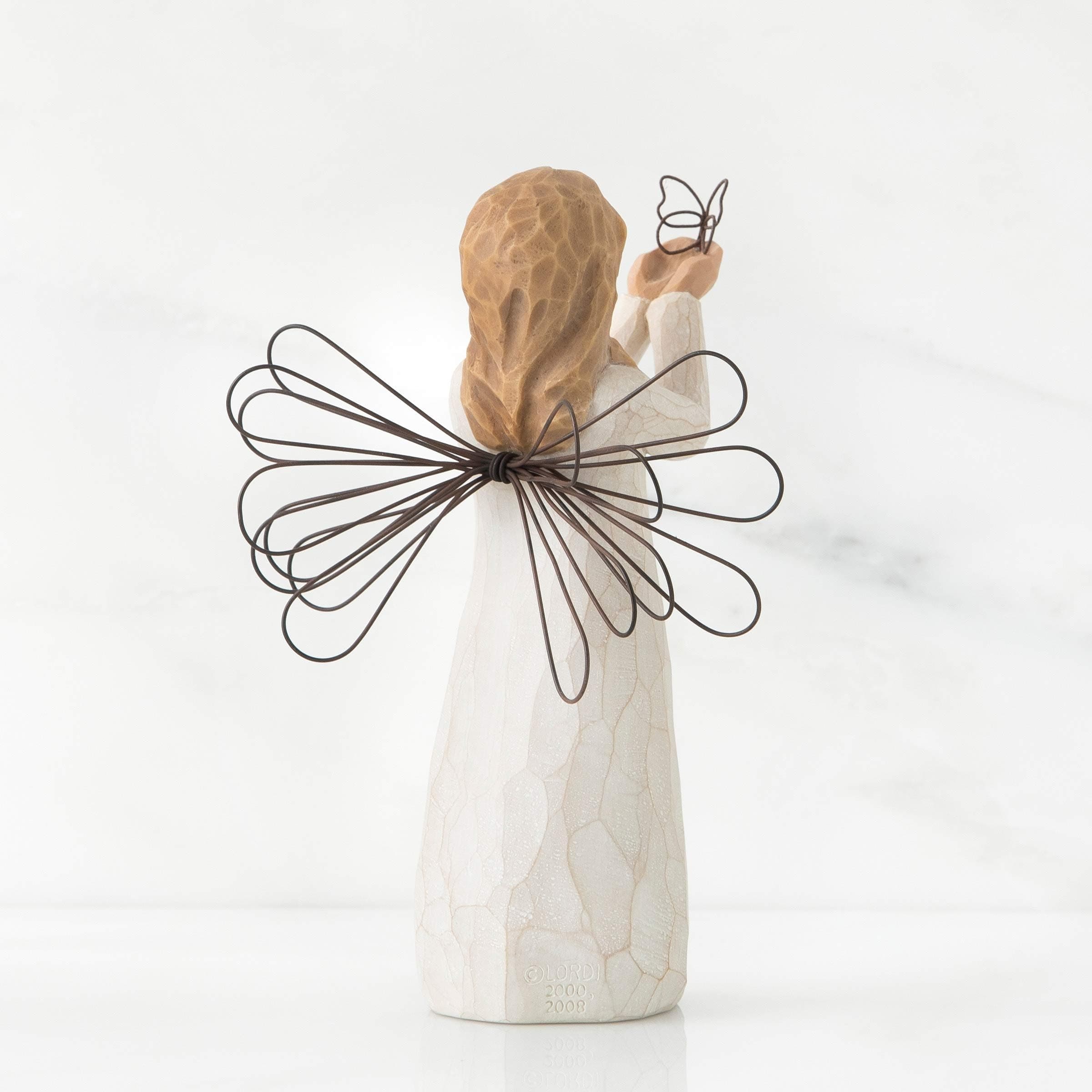 Willow Tree Angel of Freedom Sculpted Hand-Painted Figurine 5x5 in Natural, Inspirational, Hand-Carved - view 4