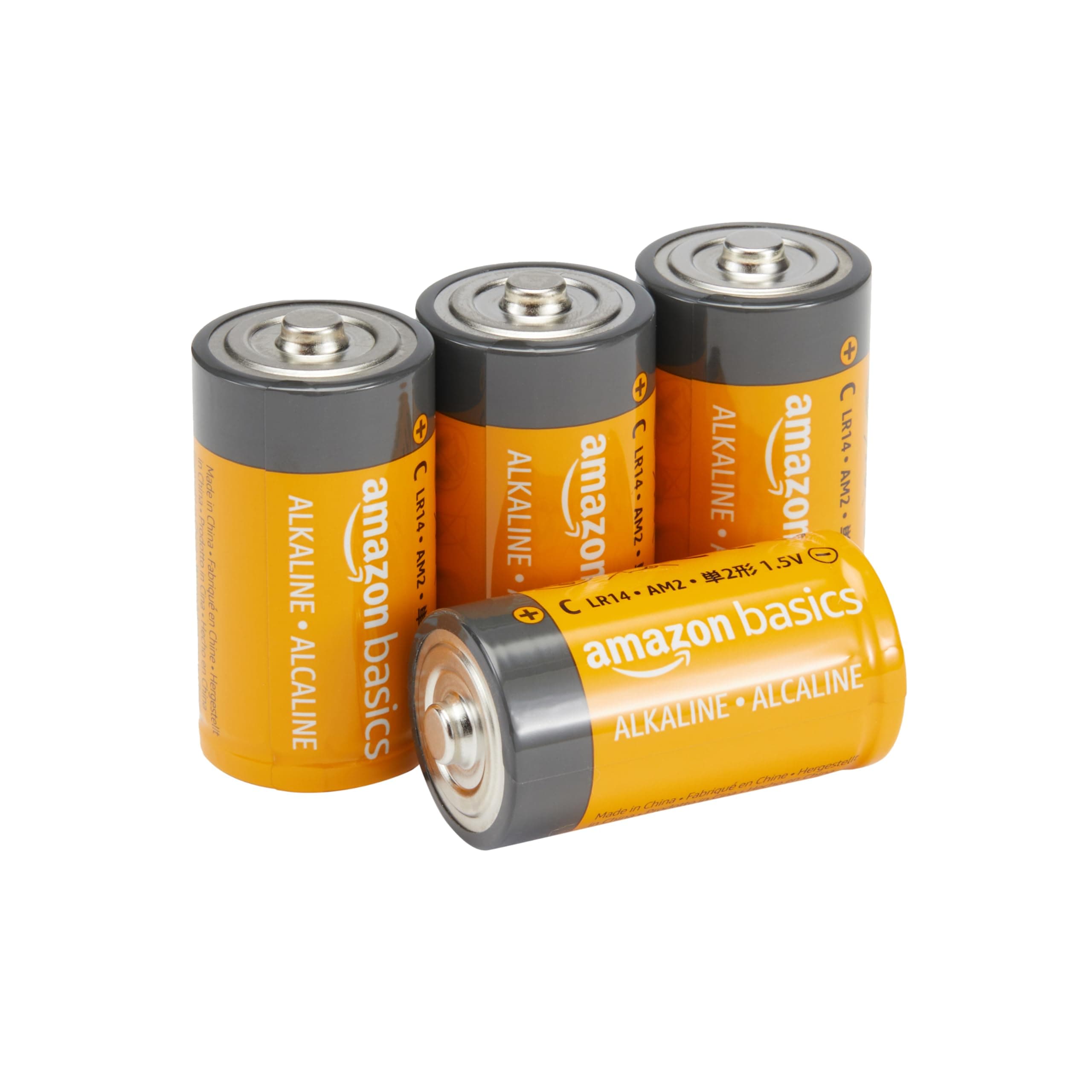 Amazon Basics C Cell Alkaline Batteries 1.5 Volt 4-Pack | Reliable Power for Everyday Devices - main product image