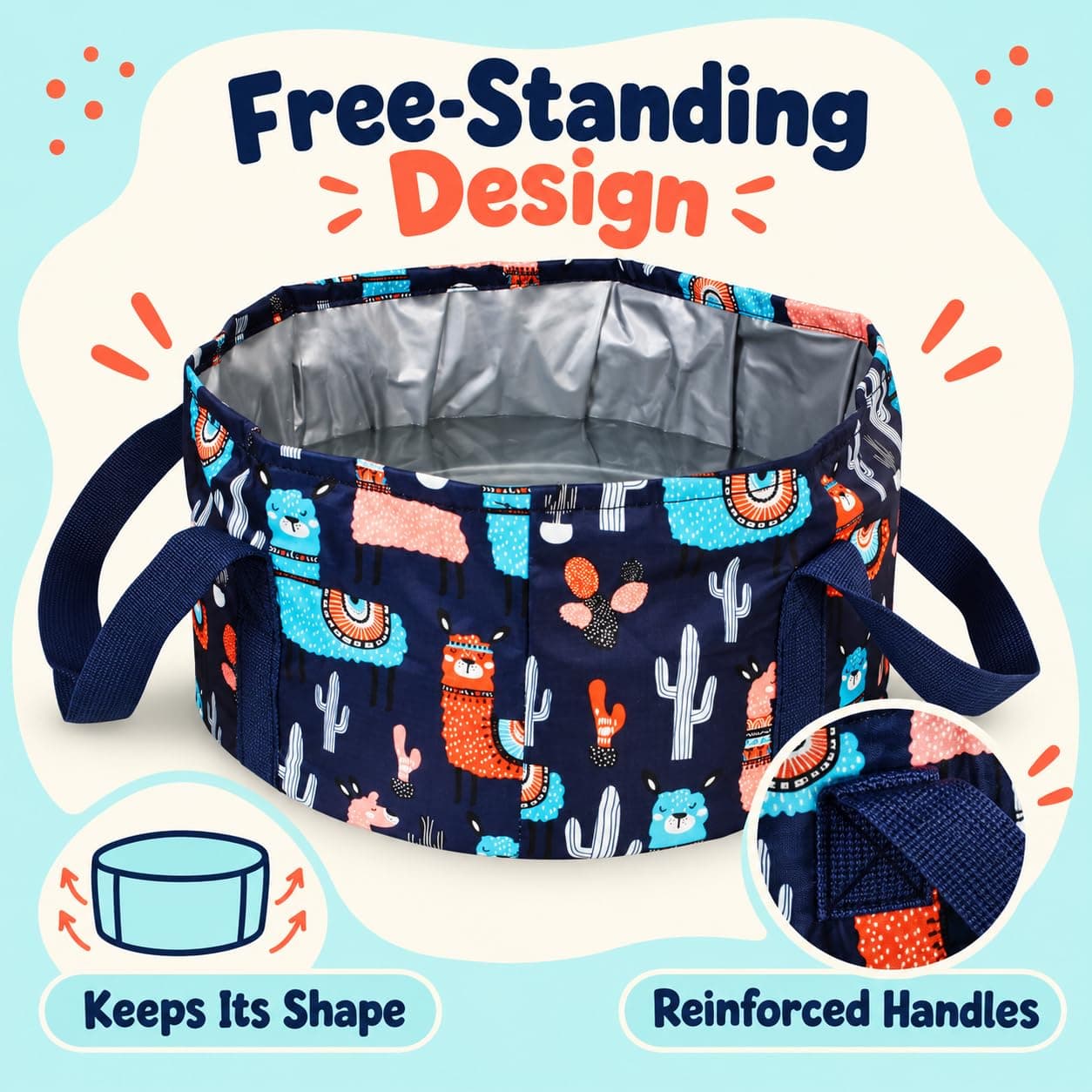 Saiveina Collapsible Foot Bath Basin for Soaking Feet | Portable & Space-Saving Design - view 4