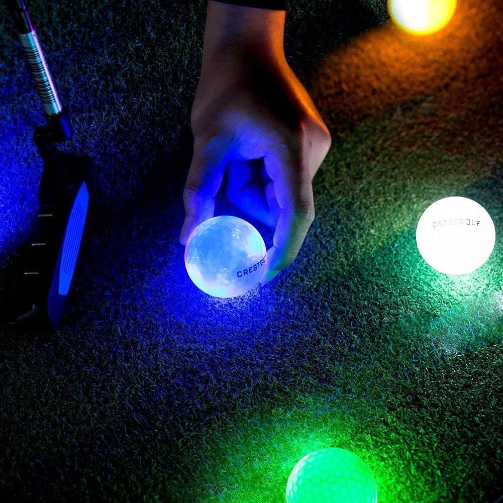Crestgolf 6 Pack Glow in The Dark Golf Balls Light up Night LED Golf Balls with 12-Minute Reset Timer - view 8