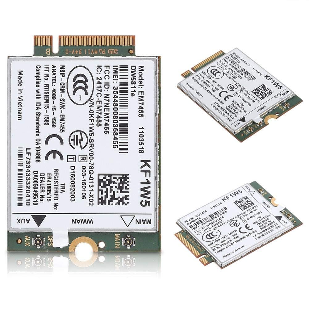 Zopsc Replacement 4G Module Card for Dell DW5811e PCIe M.2 LTE NGFF 42x30x2.3mm | Qualcomm EM7455 WWAN LTE Module - view 4