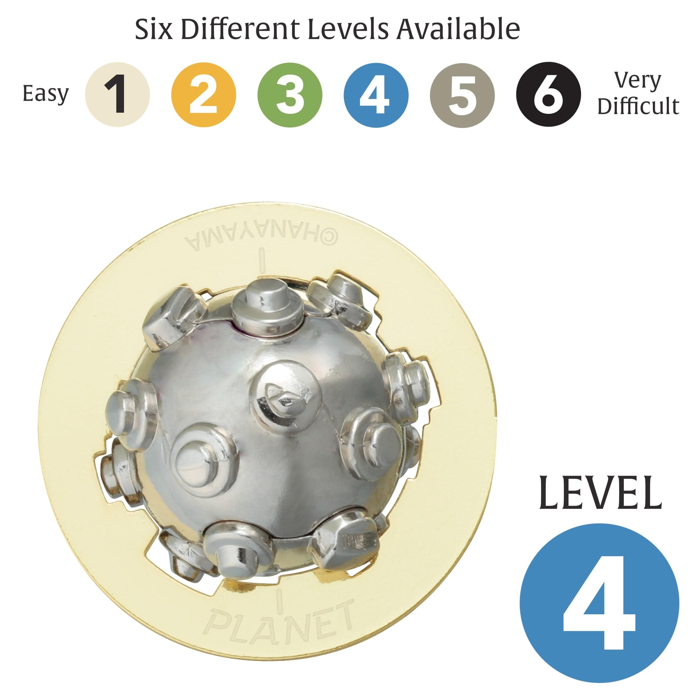 Bepuzzled Planet Hanayama Cast Metal Brain Teaser Puzzle Level 4 | Mensa-Rated Challenge for Ages 12+ - view 4