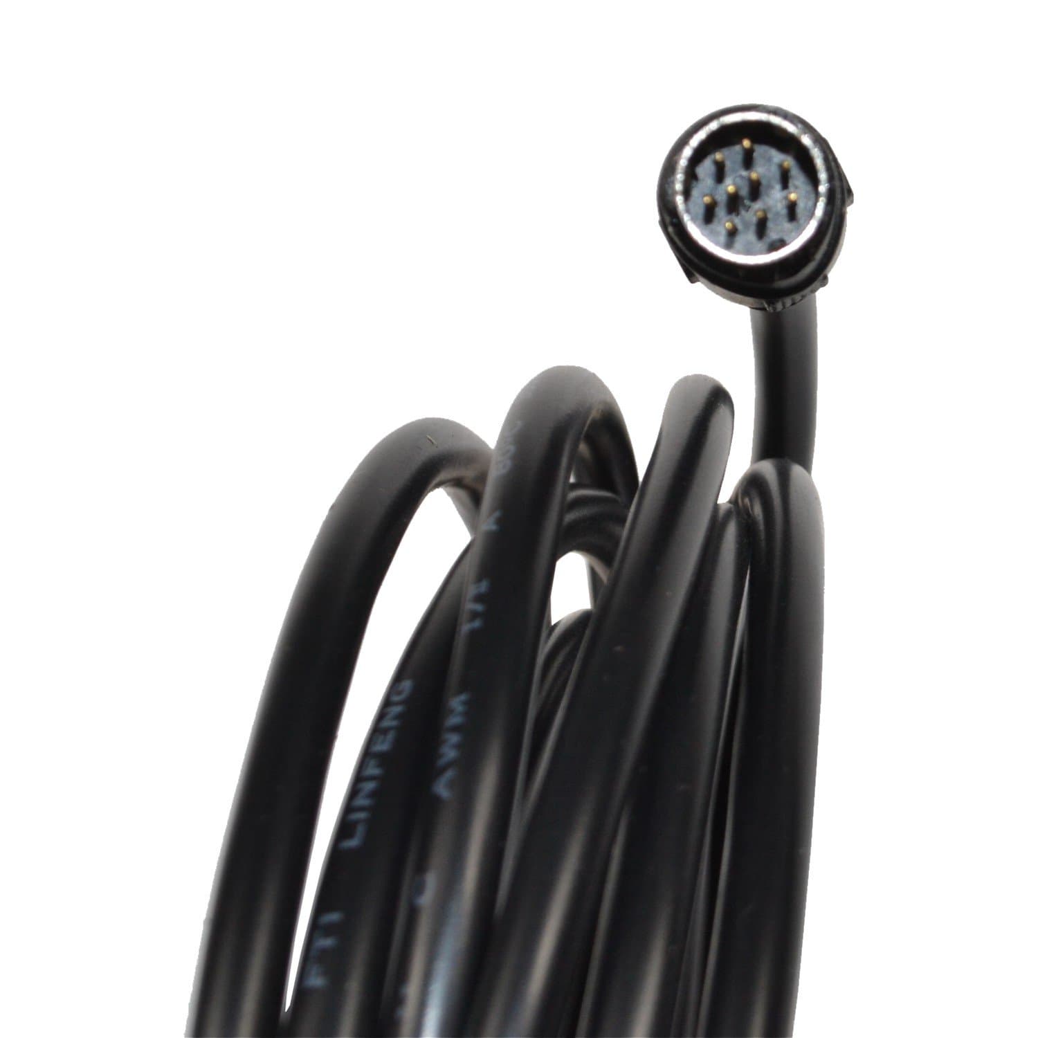HQRP 9-pin Mini-DIN Male to 9-pin Mini-DIN Male Audio Input Cable | 9ft Length, Black - view 2