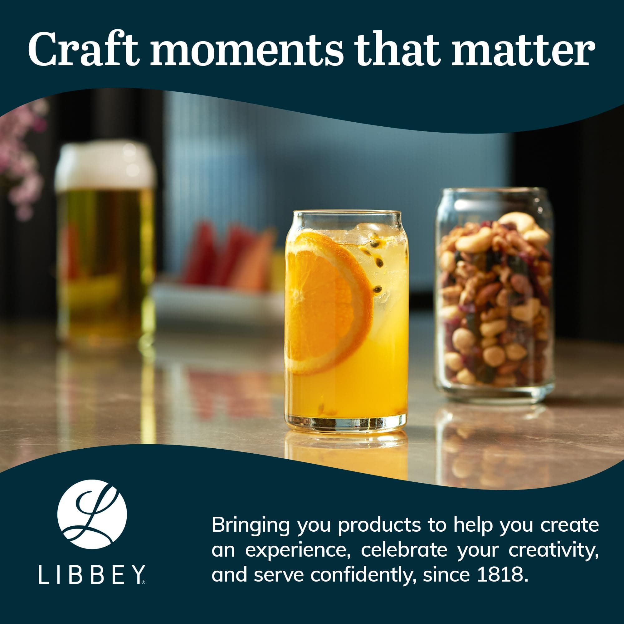 Libbey Can Shaped Beer Glass - 16 oz - 4 PACK with Pourer | Can-Shaped Glassware for Beer Enthusiasts - view 7