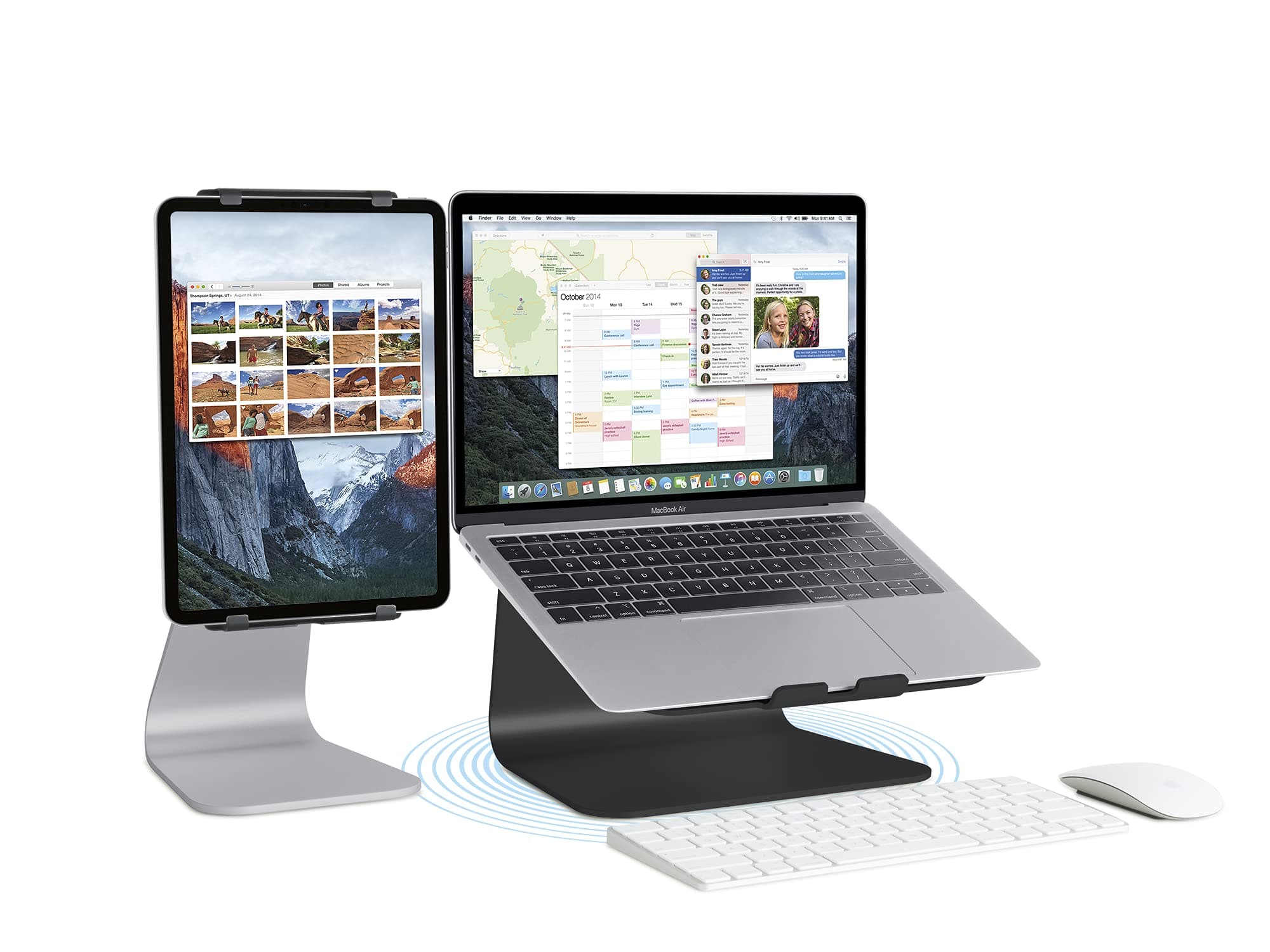 Rain Design mStand Laptop Stand (Black, mStand360) | Elevates Laptop to Eye Level for Better Posture - view 4
