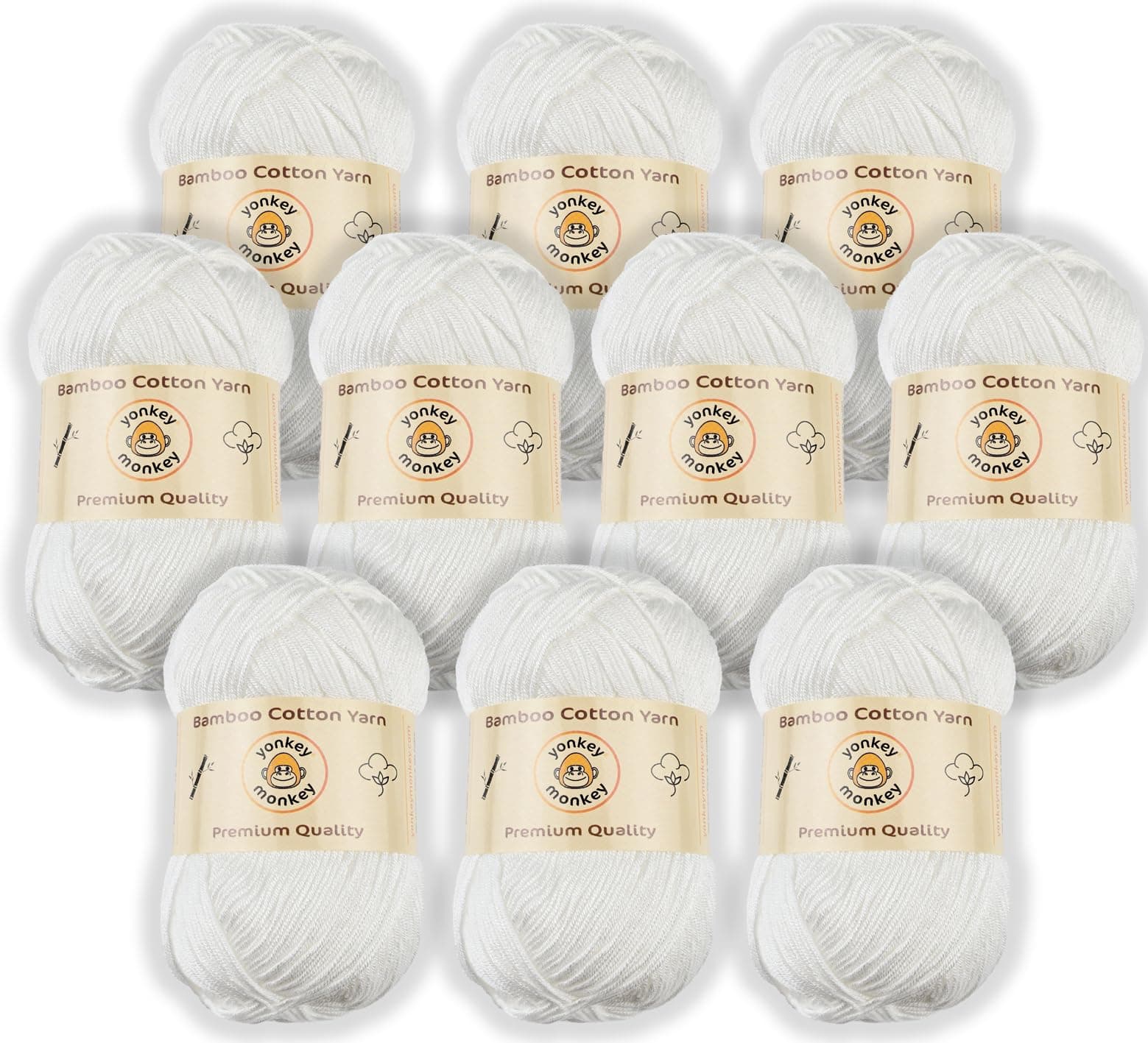 Yonkey Monkey Yarn 500g | Rayon & Cotton Blend for Crochet & Knitting, Baby & Craft Projects