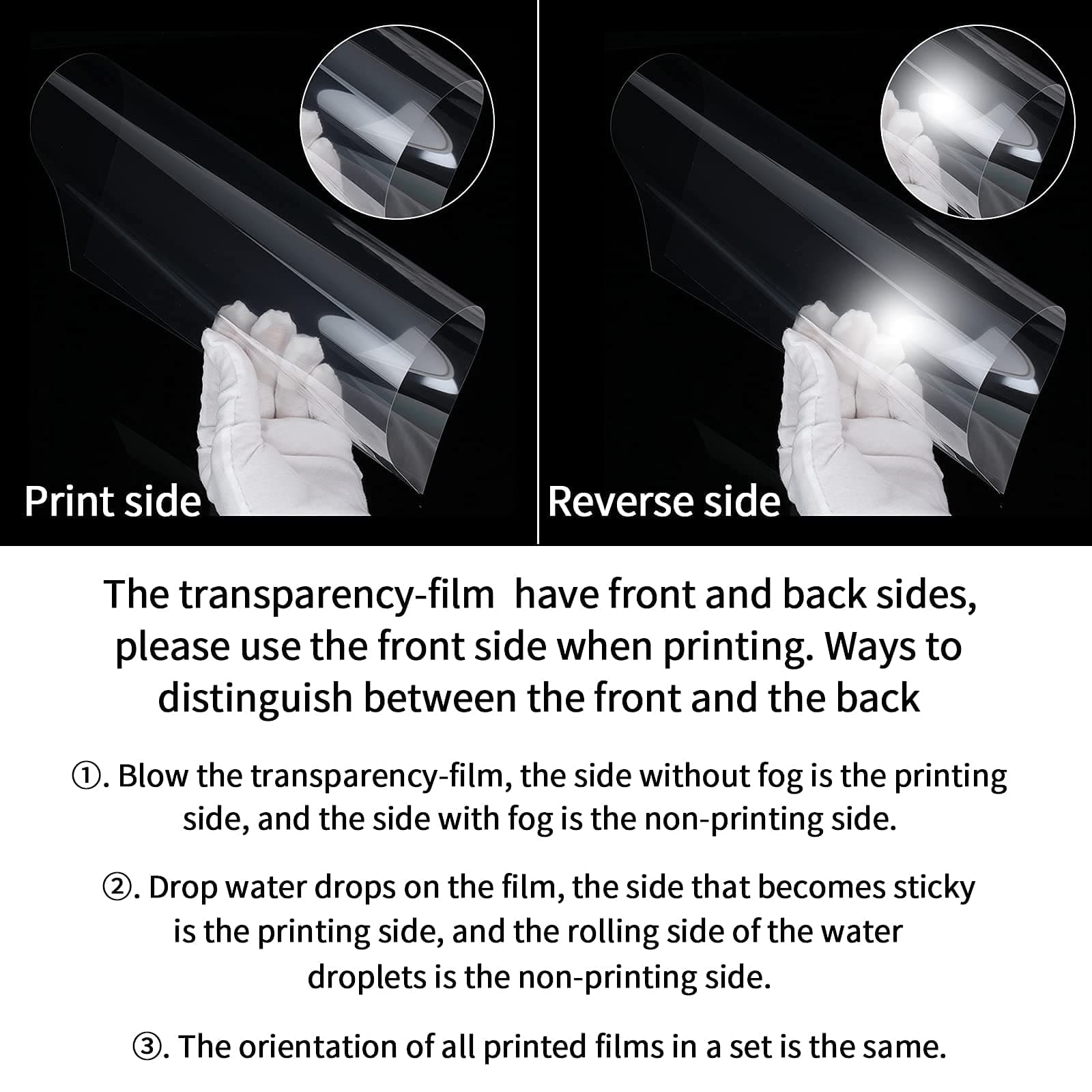 UOKHO Inkjet Transparency Film 8.5x11 inch | Clear PET Sheets for Crafts & Printing - view 5