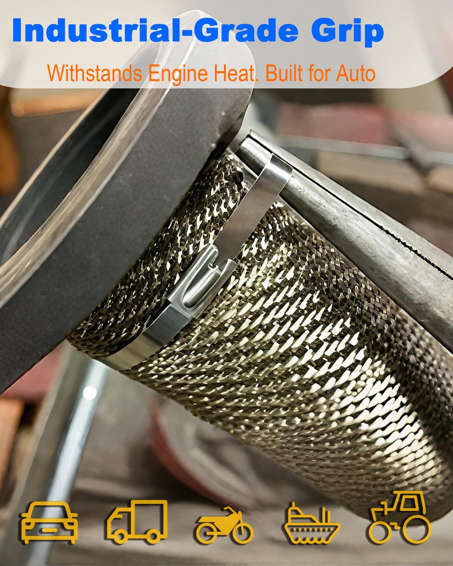 ZOOSUNX Metal Zip Ties 11.8 Inch | Heavy Duty Stainless Steel, 198 lbs Tensile Strength, Heat Resistant - for Auto & Industrial Use - view 6