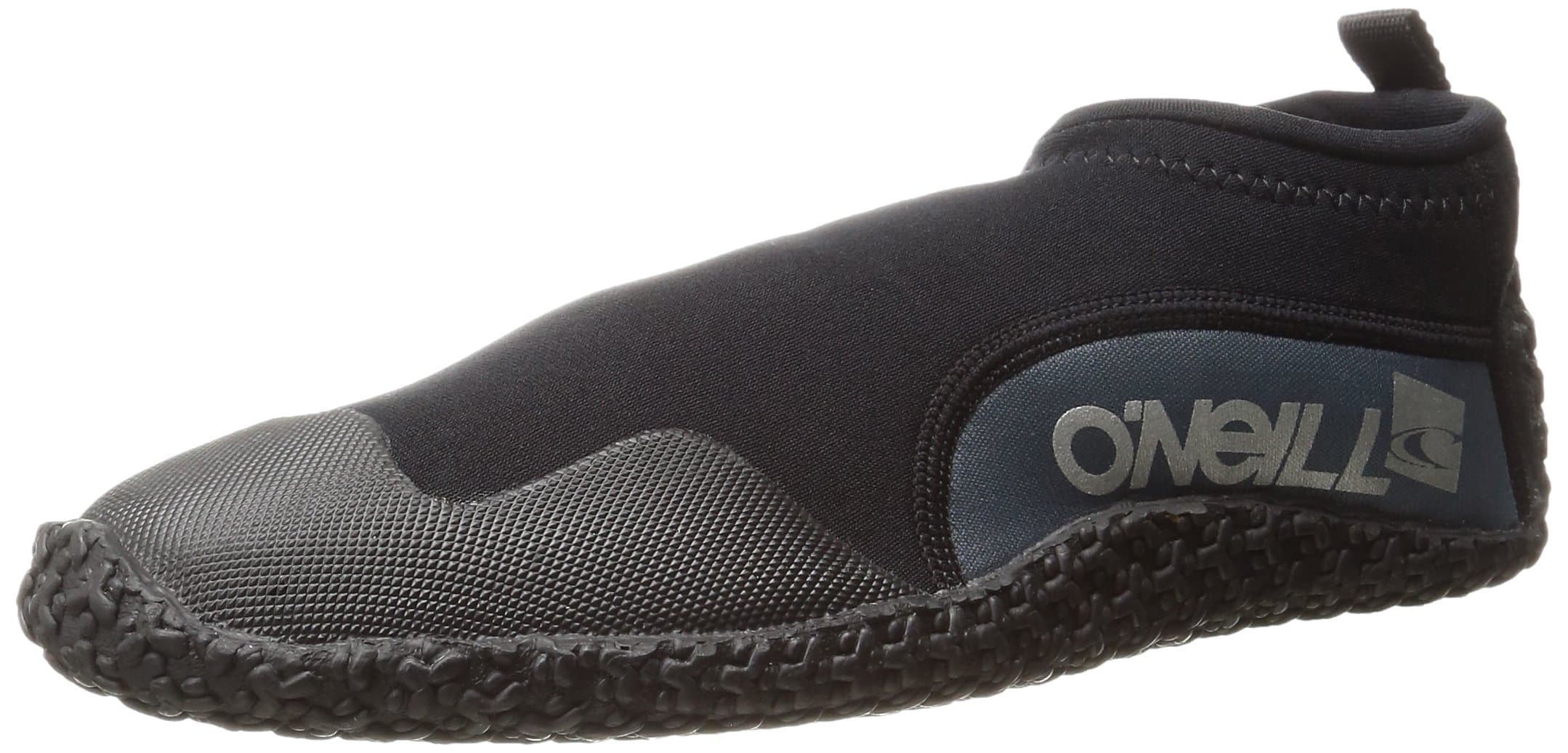 O'Neill Men's Reactor 2mm Wetsuit Reef Boot, Black/Coal, 8 | Lightweight neoprene for water sports - main product image