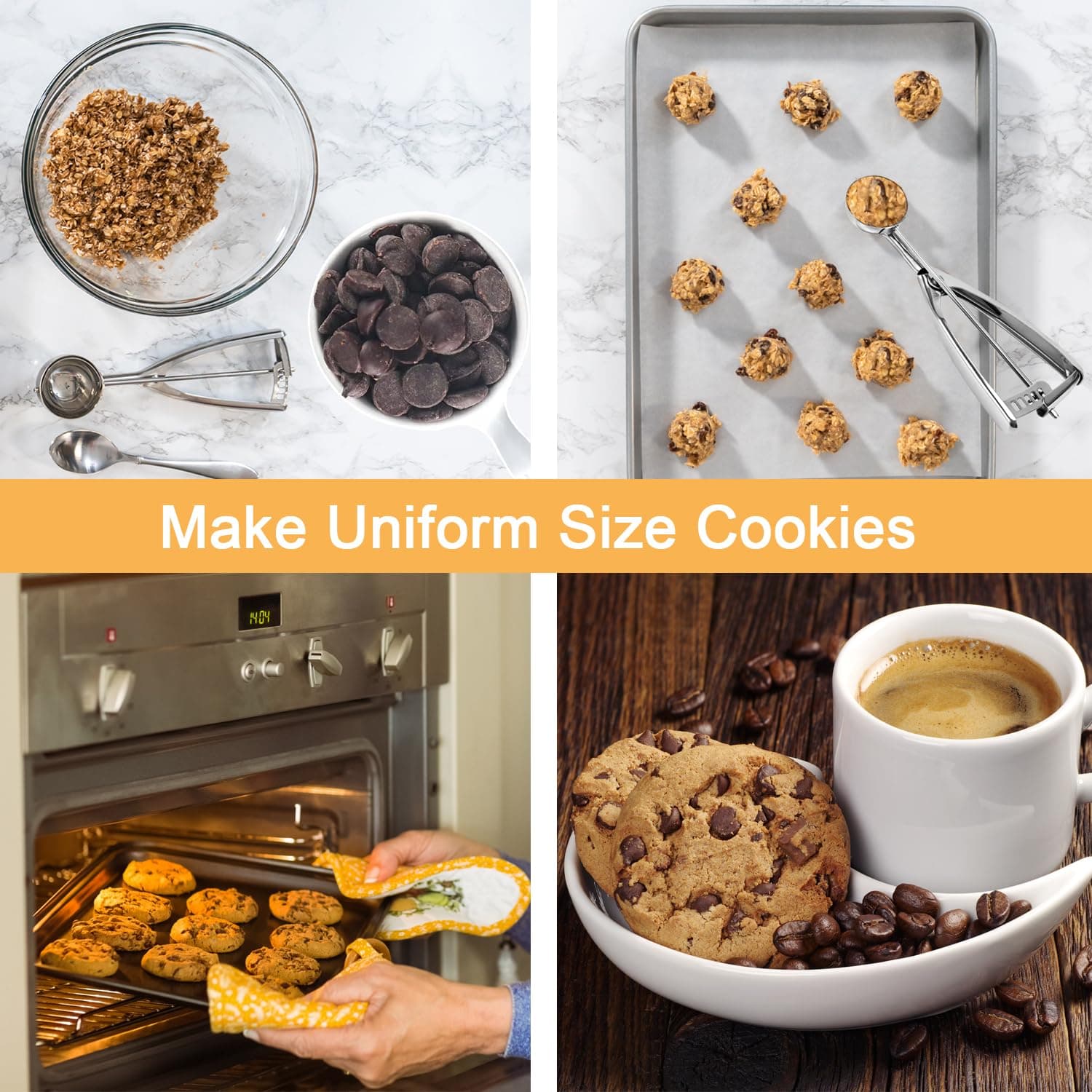 Saebye Large Cookie Scoop 3 Tbsp | Heavy Duty Stainless Steel Kitchen Tool - view 7