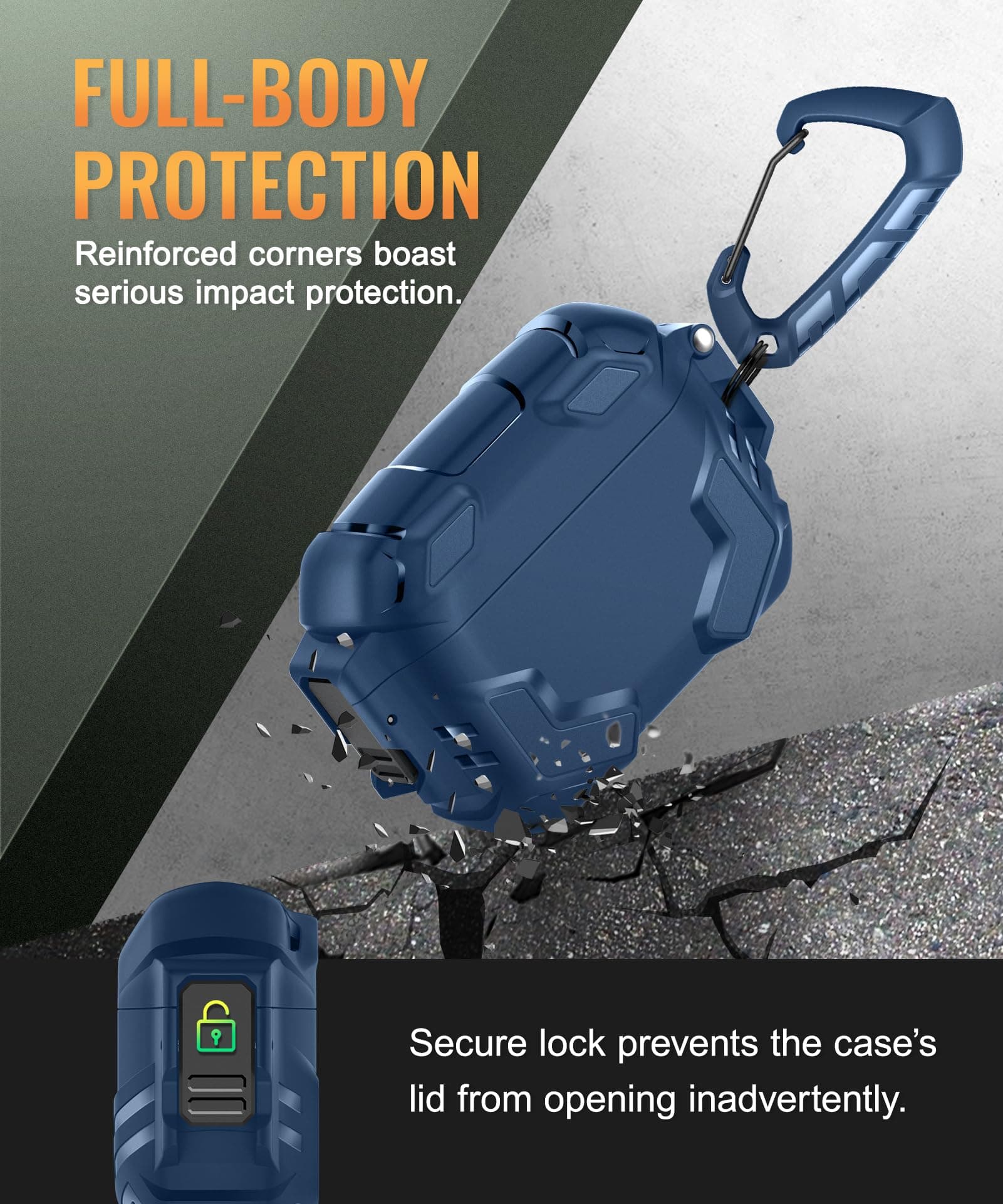 MOBOSI for AirPods Pro 3 Case, Fit for MagSafe, Blue | Military Grade Hard Shell, Wireless Charging Compatible - view 5
