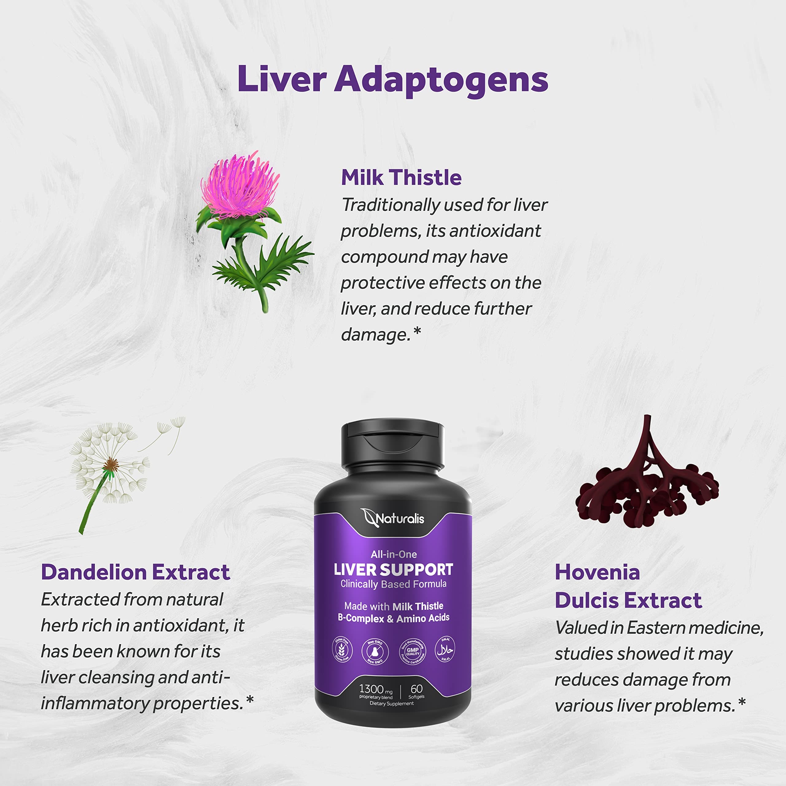 Naturalis Milk Thistle Liver Support 60 Softgels | Liver Support & Detox* - view 5