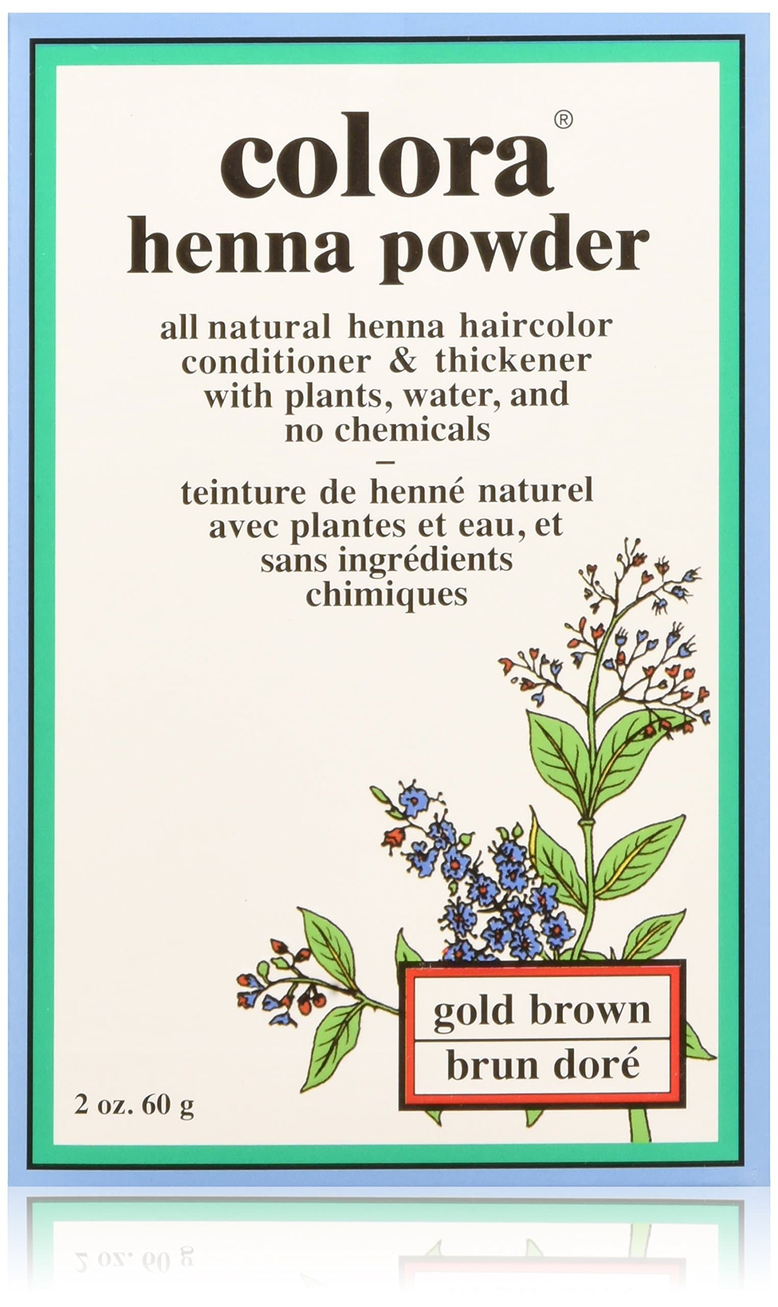 Colora Henna Creme Burgundy 59ml (2 Ounce) | Semi-Permanent Gray Coverage Hair Color — Gold Brown