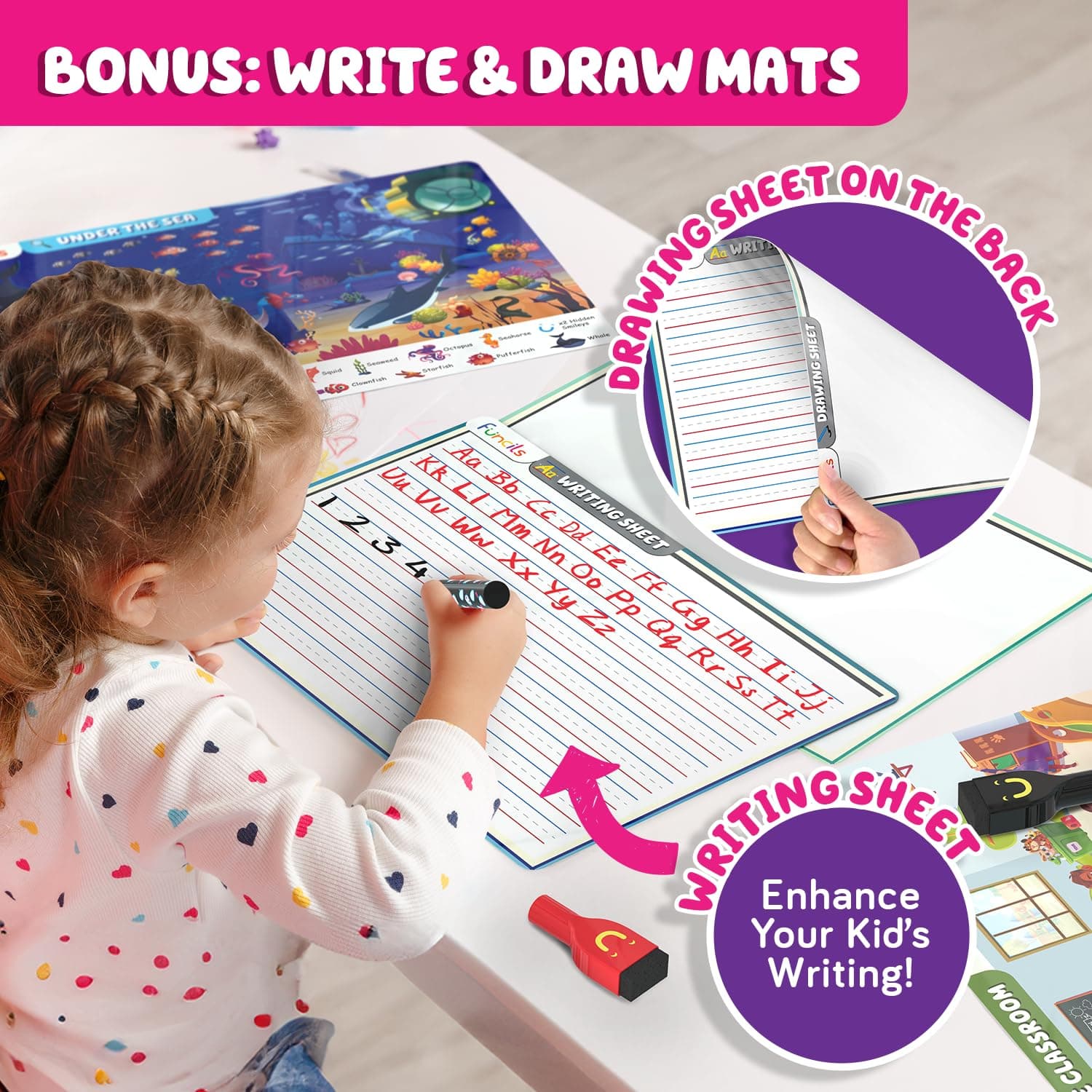 Funcils Search and Find Educational Toy Mats for Kids Ages 3-6 | Cognitive & Creative Skills - view 8