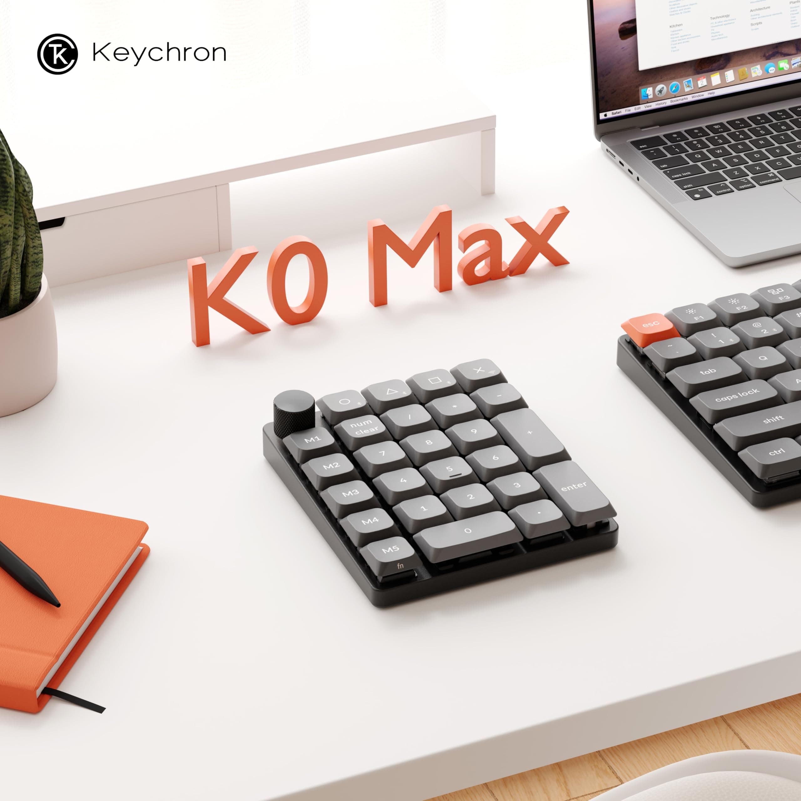 Keychron K0 Max Wireless Low-Profile Numeric Pad with RGB & Bluetooth 5.3 | Programmable, Hot-Swappable Brown Switch, 27 Keys - view 8