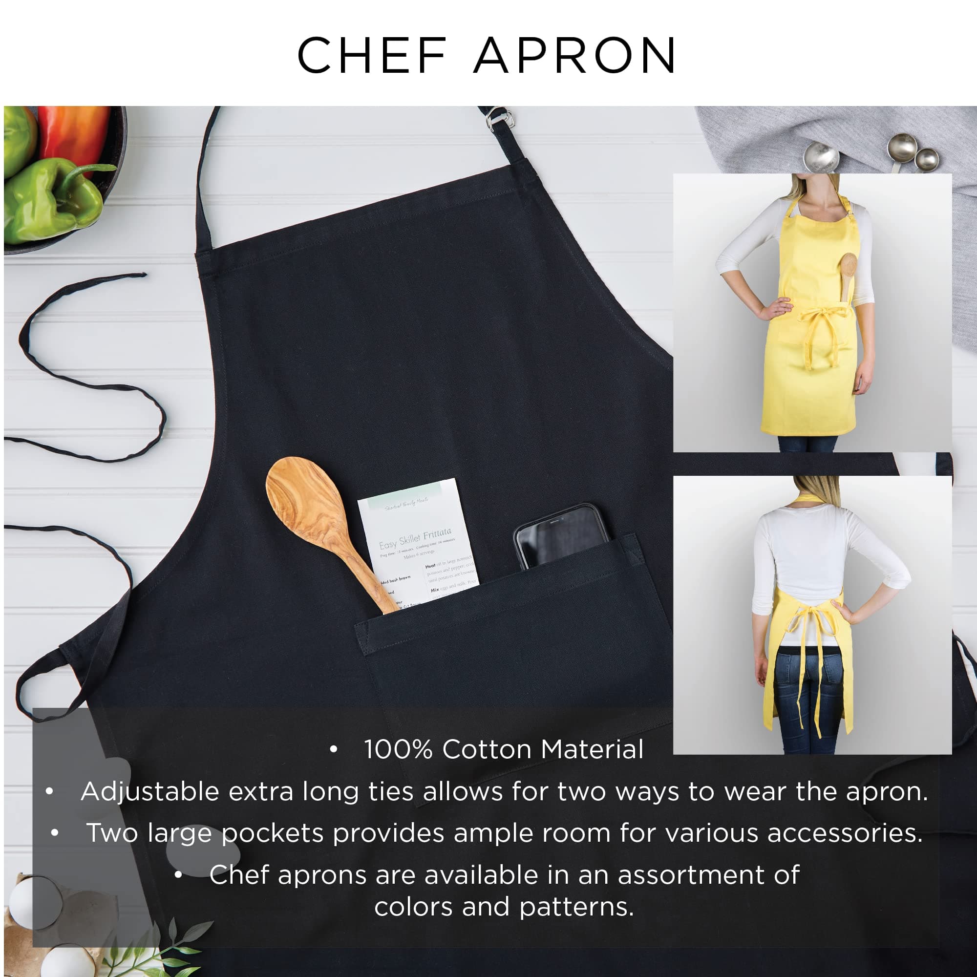 DII Happy Halloween Collection Goth Style Spooky Kitchen Apron, One Size, Gold Skull | Festive Halloween Apron for Men & Women - view 7