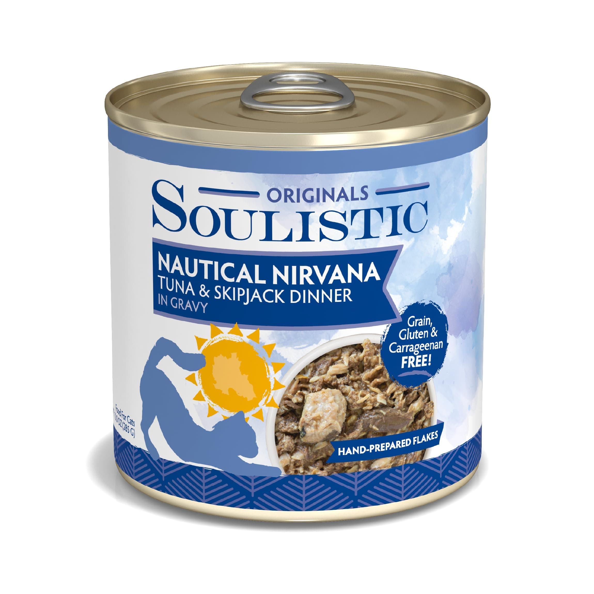 Soulistic Originals Wet Cat Food Nautical Nirvana Tuna & Skipjack 10oz Can Pack of 8 | Ocean-Inspired Nourishment - main product image