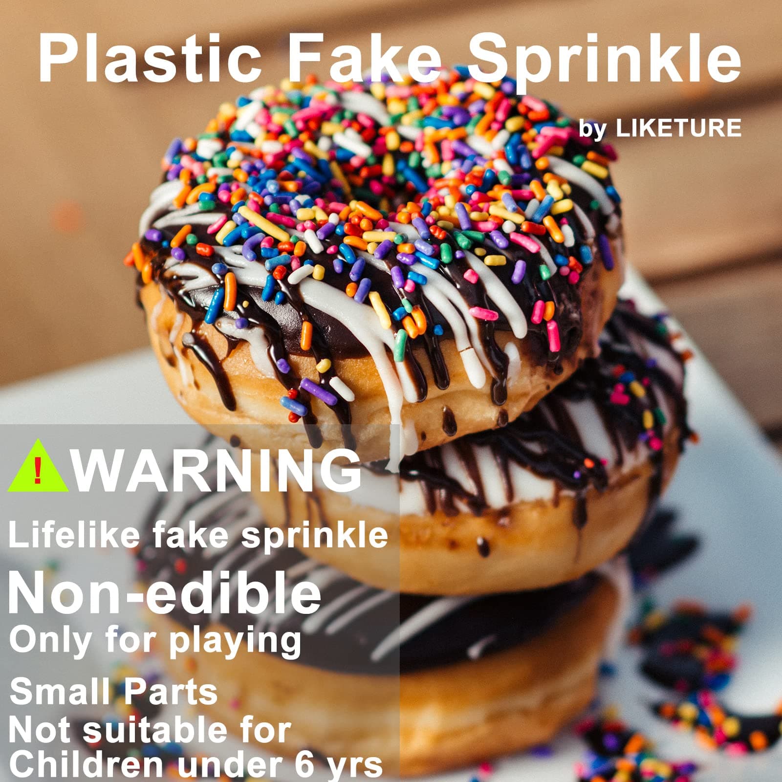 LIKETURE Fake Sprinkles 12 Jars 180g | DIY Nail Art & Resin Crafts | 12 Mixed Colors - view 3