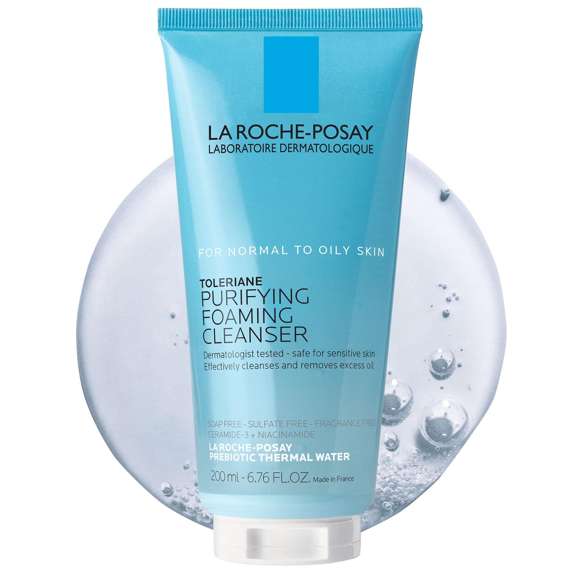 La Roche-Posay Toleriane Purifying Foaming Facial Cleanser, Oil-Free Face Wash for Sensitive Skin, 200ml - main product image