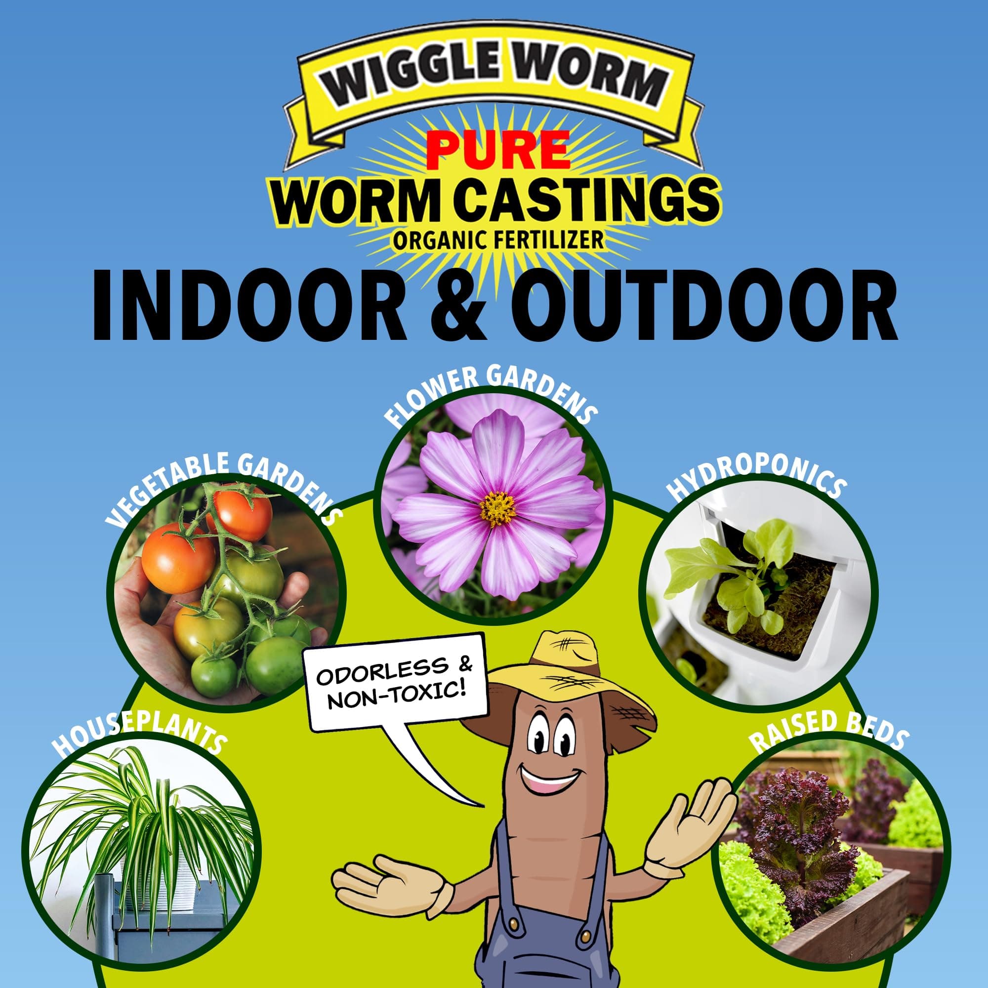 Wiggle Worm Organic Fertilizer 15lb | Pure Earthworm Castings for Healthy Plants - view 7