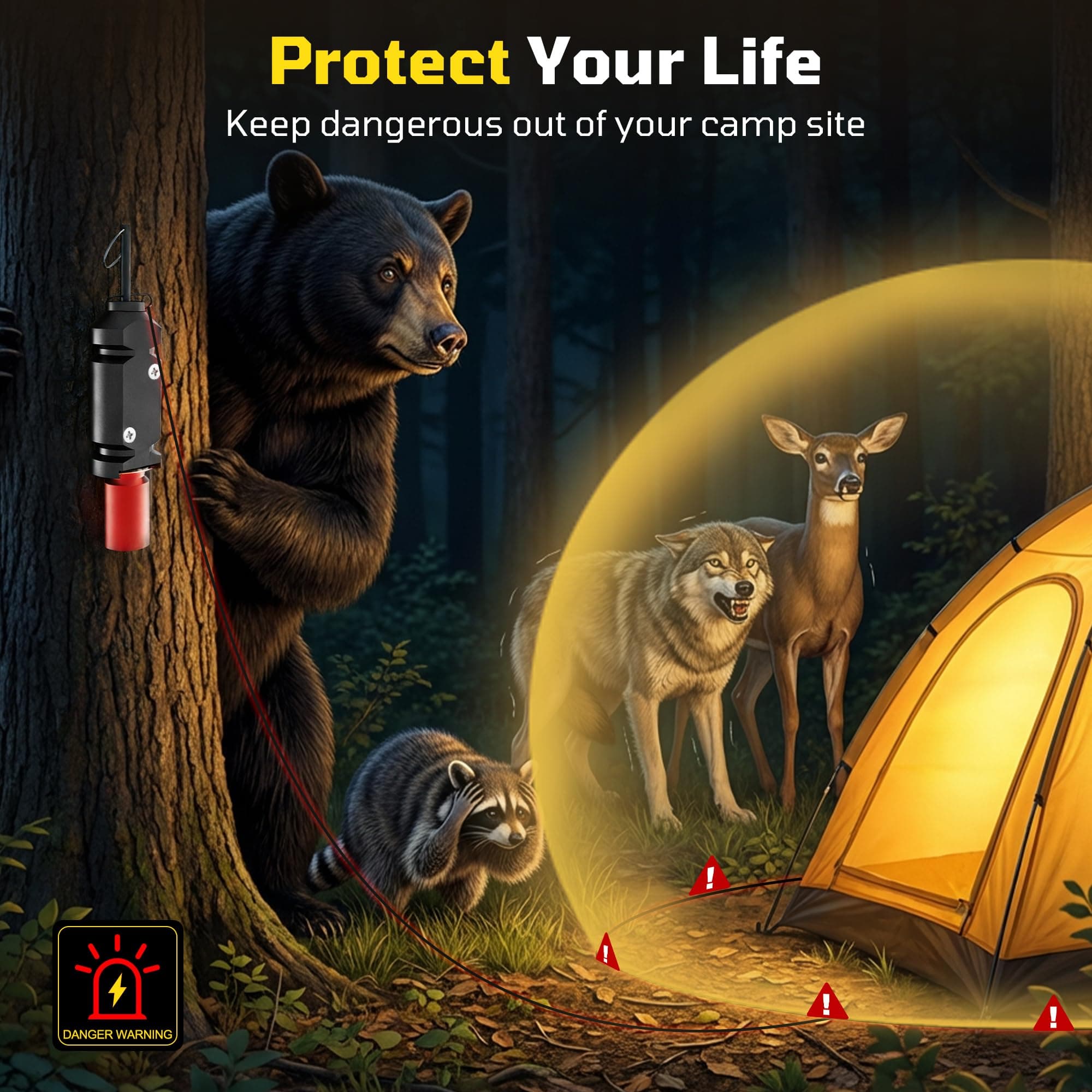 REMFLY 4 Pack 12 Gauge Perimeter Trip Alarm with Screws | Outdoor Safety & Wildlife Deterrent - view 2