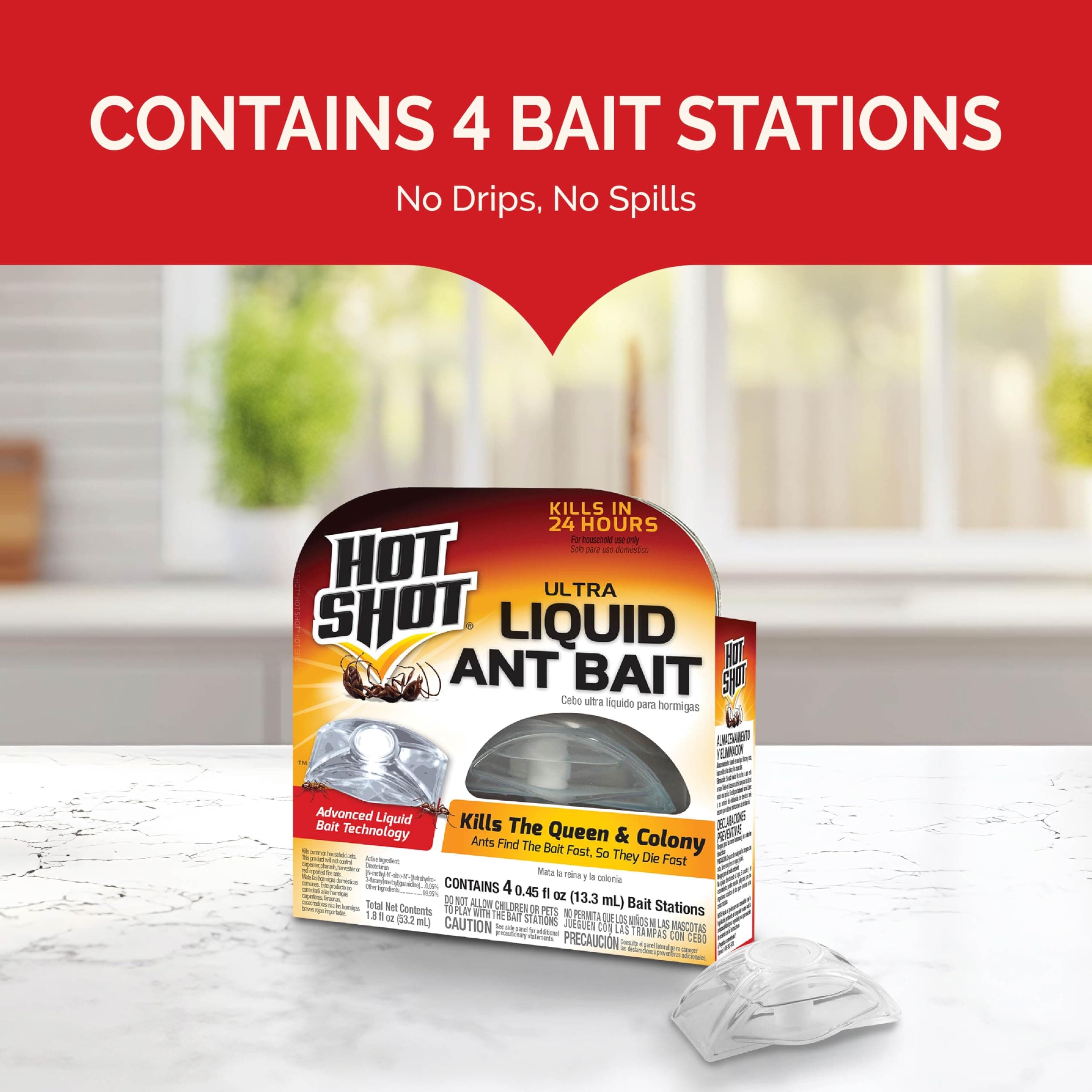 Hot Shot Ultra Liquid Ant Bait 4 Count | Kills Queen & Colony in 24 Hours - view 3