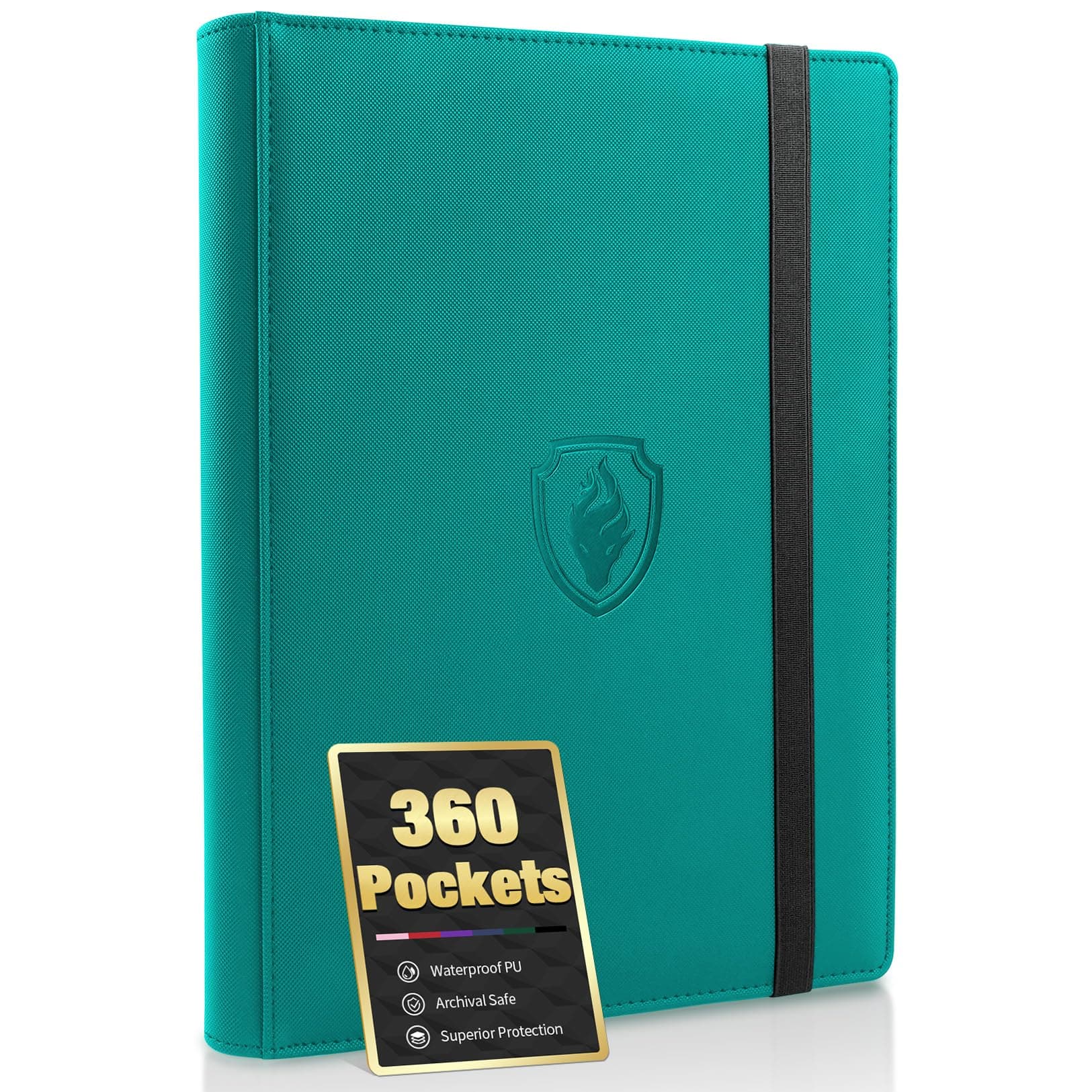 Fabmaker 9 Pocket Card Binder for 360 Cards, Turquoise | Archival Safe Display Album - main product image