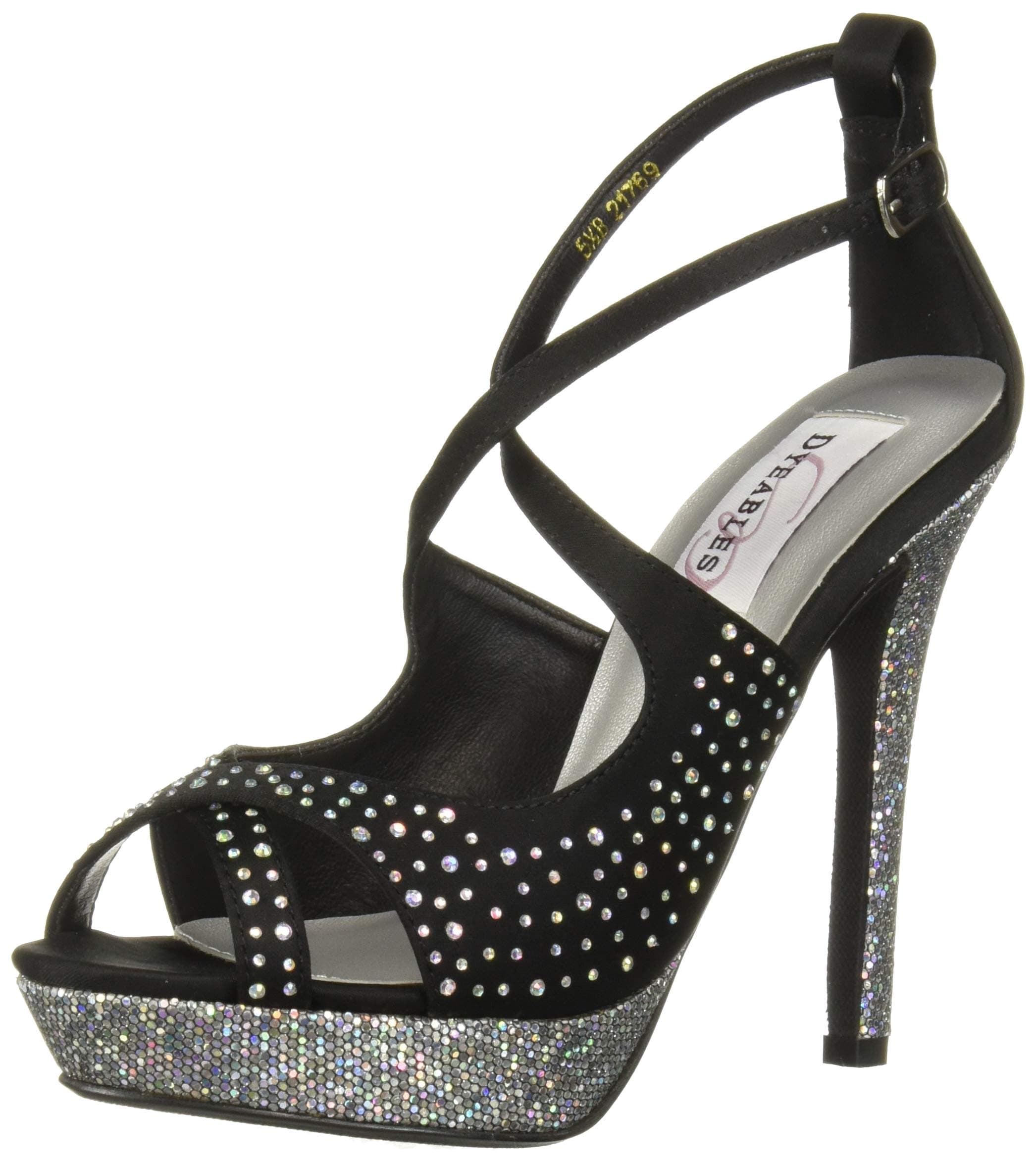 Dyeables Sonya Platform Sandal 5 B US | Elegant Satin Wedding Heel with Adjustable Strap - main product image