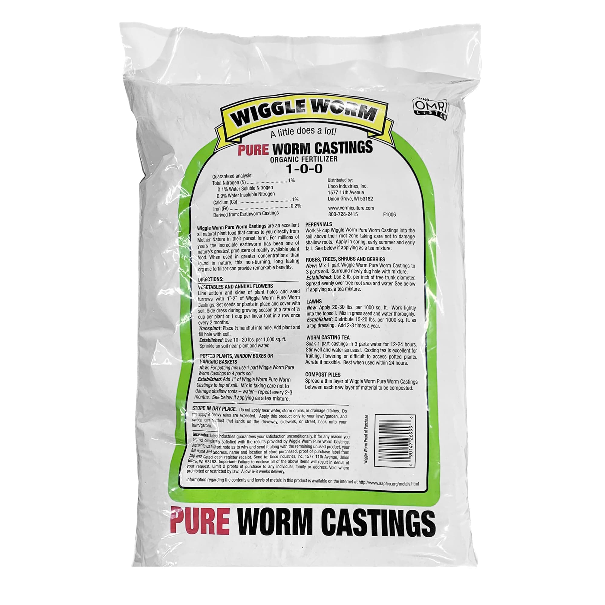 Wiggle Worm Organic Fertilizer 15lb | Pure Earthworm Castings for Healthy Plants - view 2