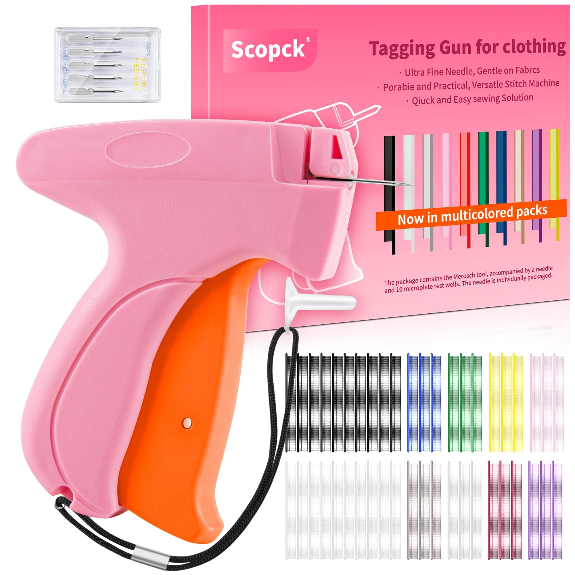 Scopck Handheld Stitch Gun for Clothes | Quick Clothing Fixer with 6 Needles & 1800 Fasteners - main product image