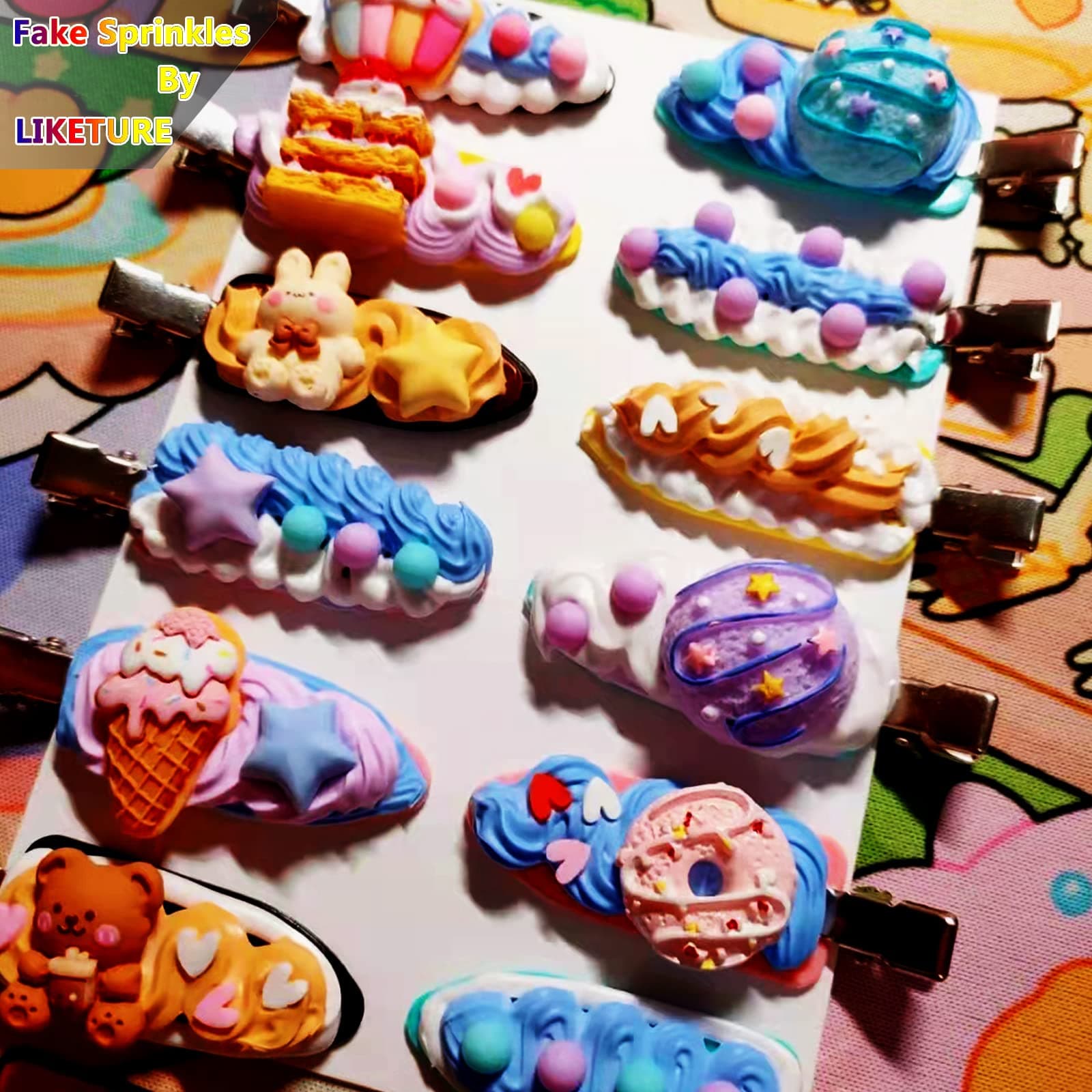 LIKETURE Fake Sprinkles 12 Jars 180g | DIY Nail Art & Resin Crafts | 12 Mixed Colors - view 7