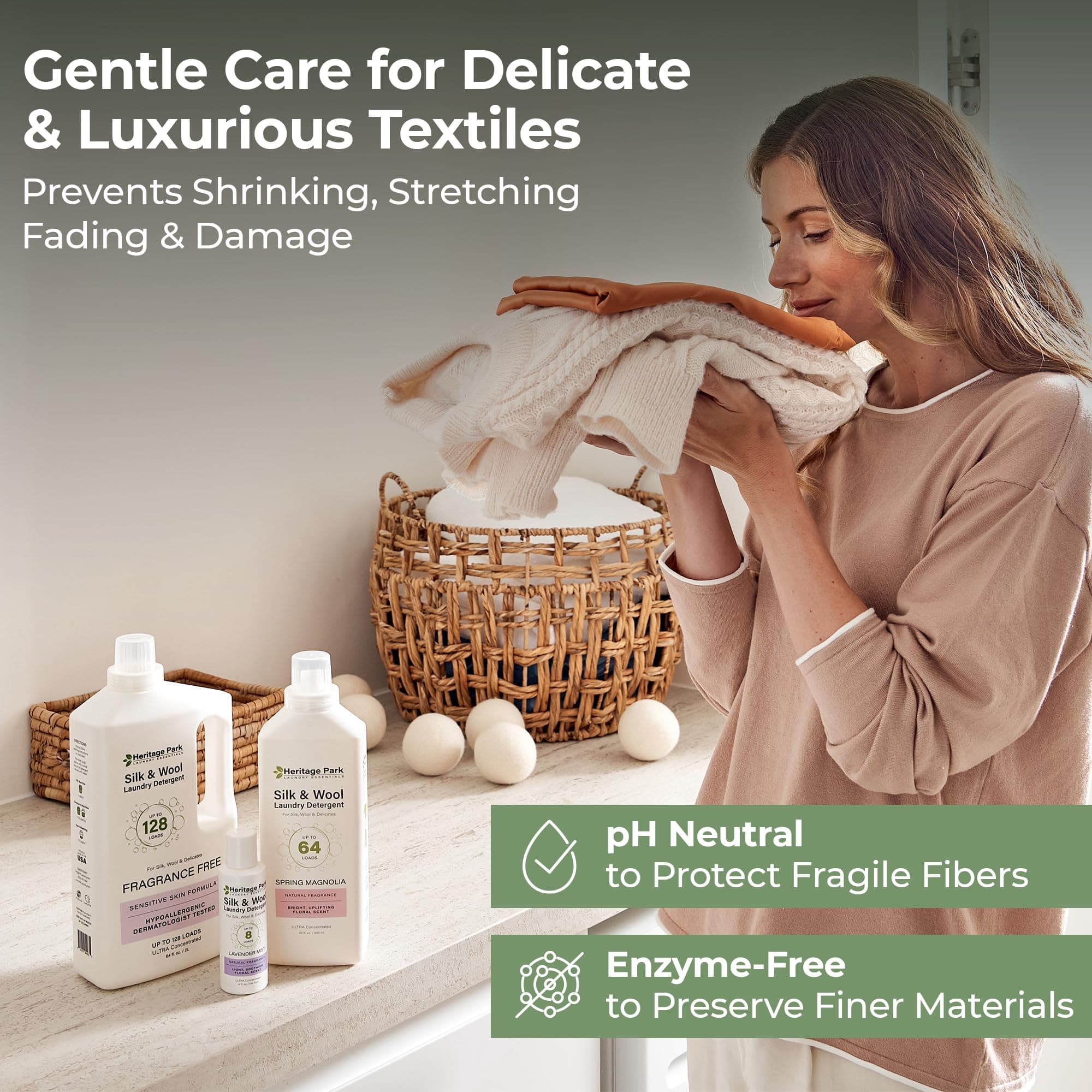 Heritage Park Silk & Wool Delicates Detergent 4 fl oz | Lavender Mist, Gentle & Earth Safe - view 2