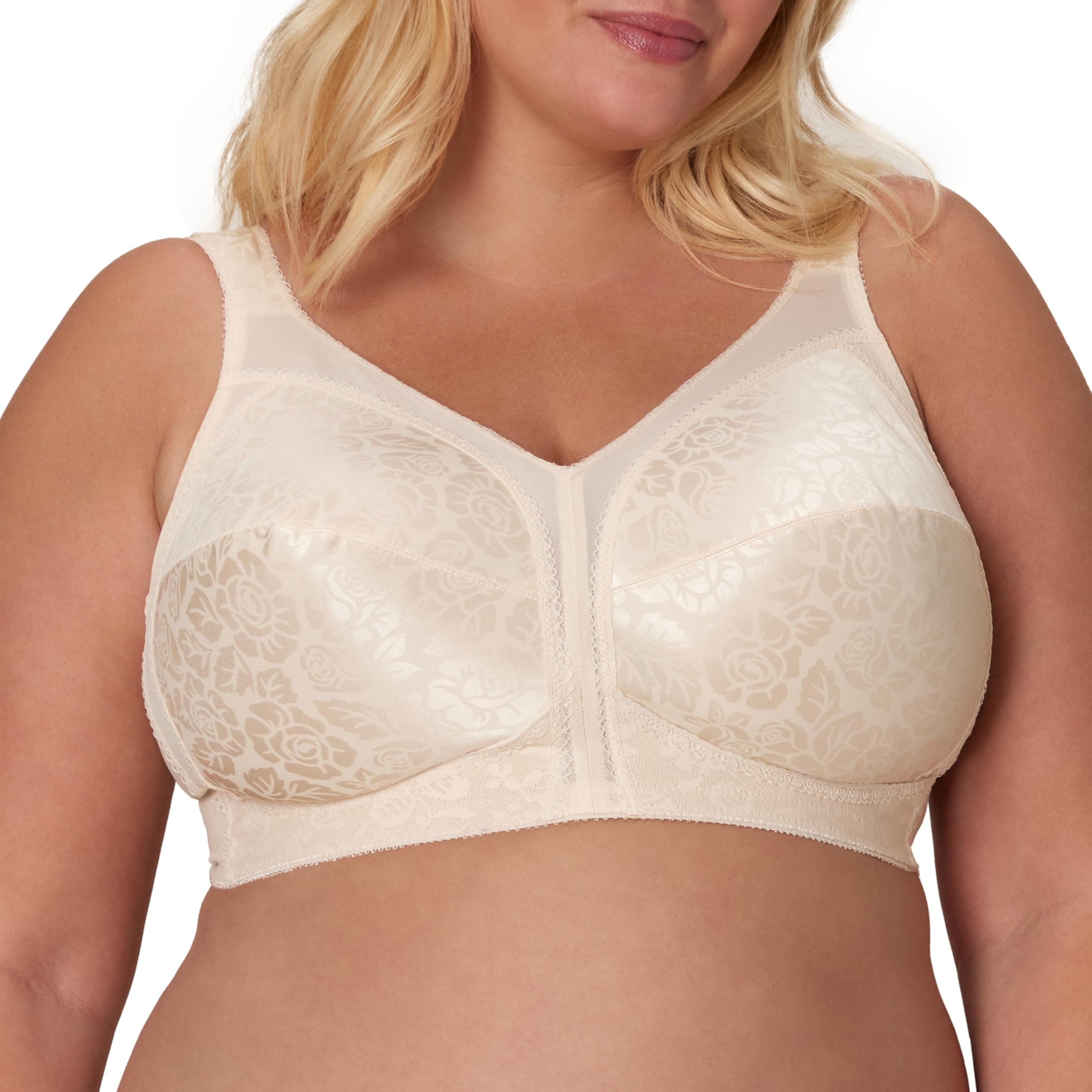 PLAYTEX Women's 18 Hour Original Comfort Strap Full Coverage Bra 44D | Support & Comfort with Playtex M-Frame (70-120c) — Natural Beige / 40D