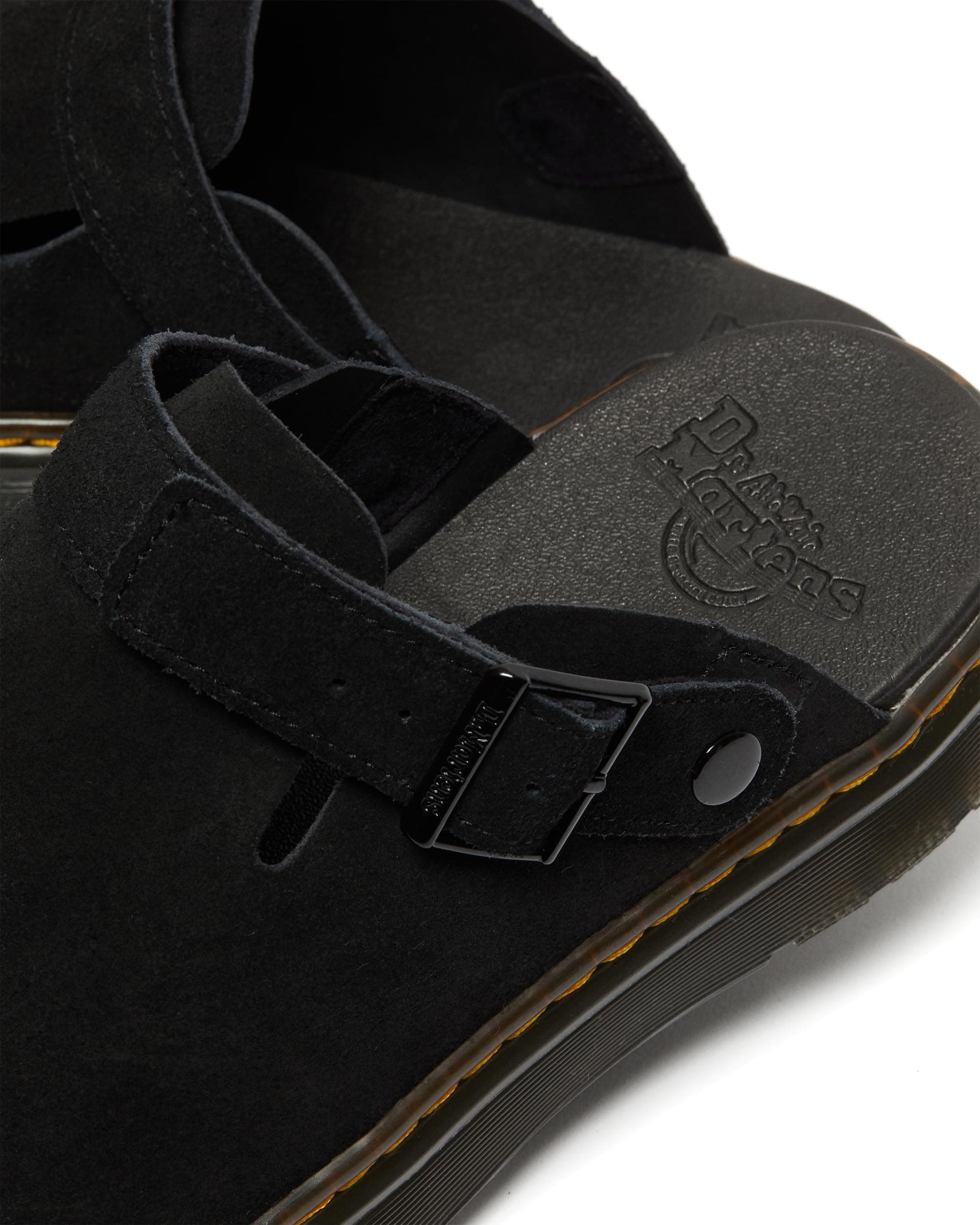 Dr. Martens Carlson Black Medium | Casual Slip-On Mule with Suede Comfort - view 2