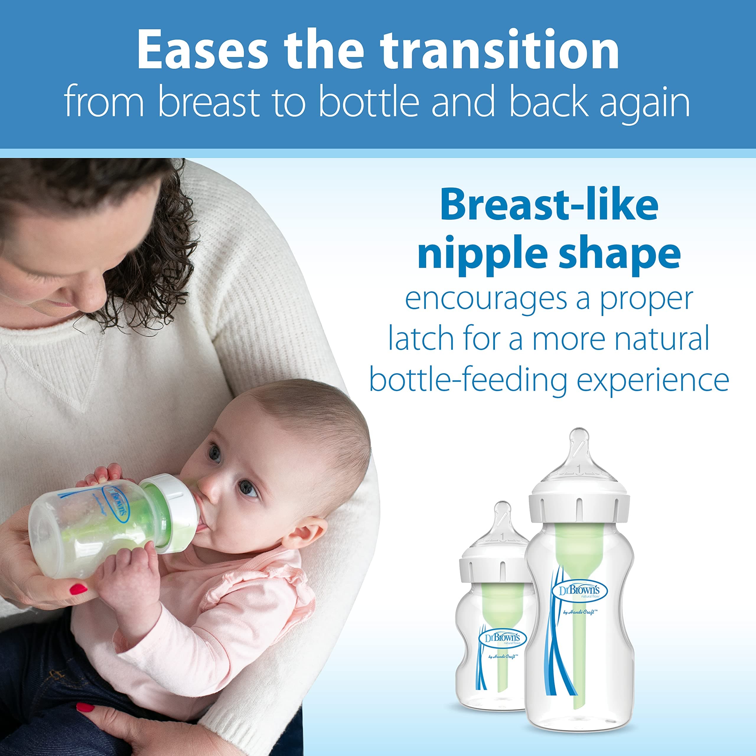 Dr. Brown’s Wide-Neck Level 2 Medium Flow Nipple, 3m+, 2-Pack | Silicone, Anti-Colic, Natural Flow, 2 Count - view 3