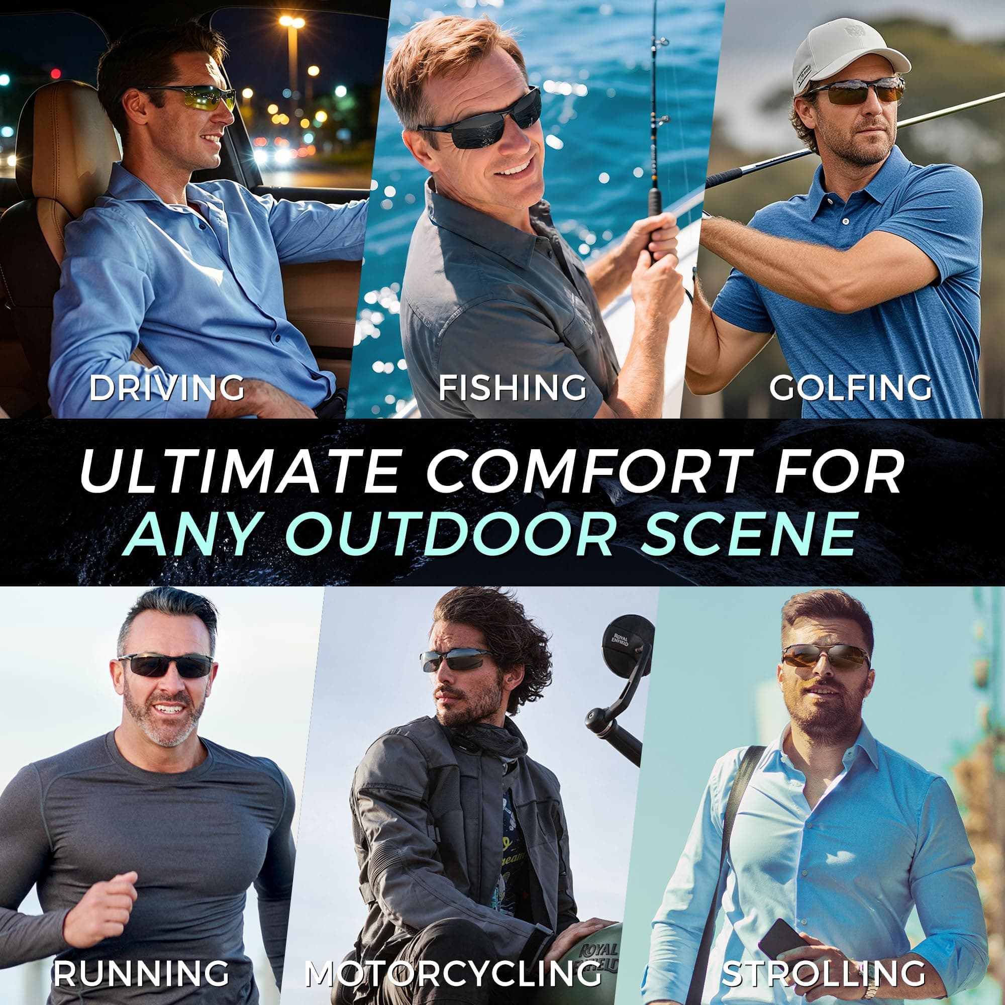 SUNGAIT Men's HD Polarized Sunglasses for Driving Cycling Running UV400 UV Protection - view 2