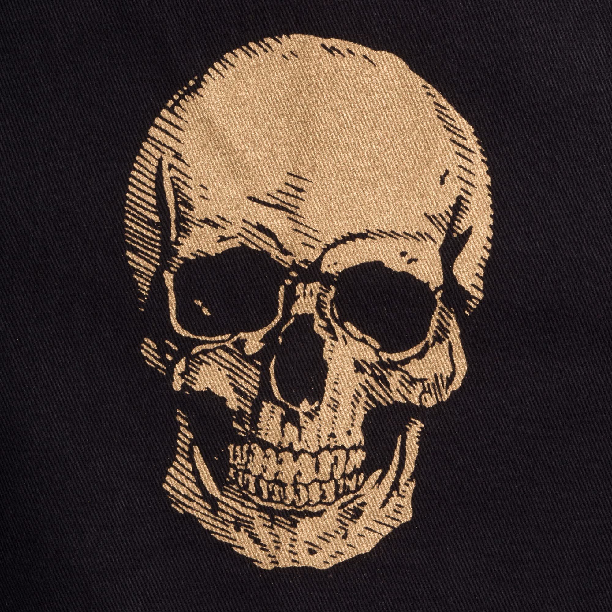 DII Happy Halloween Collection Goth Style Spooky Kitchen Apron, One Size, Gold Skull | Festive Halloween Apron for Men & Women - view 3
