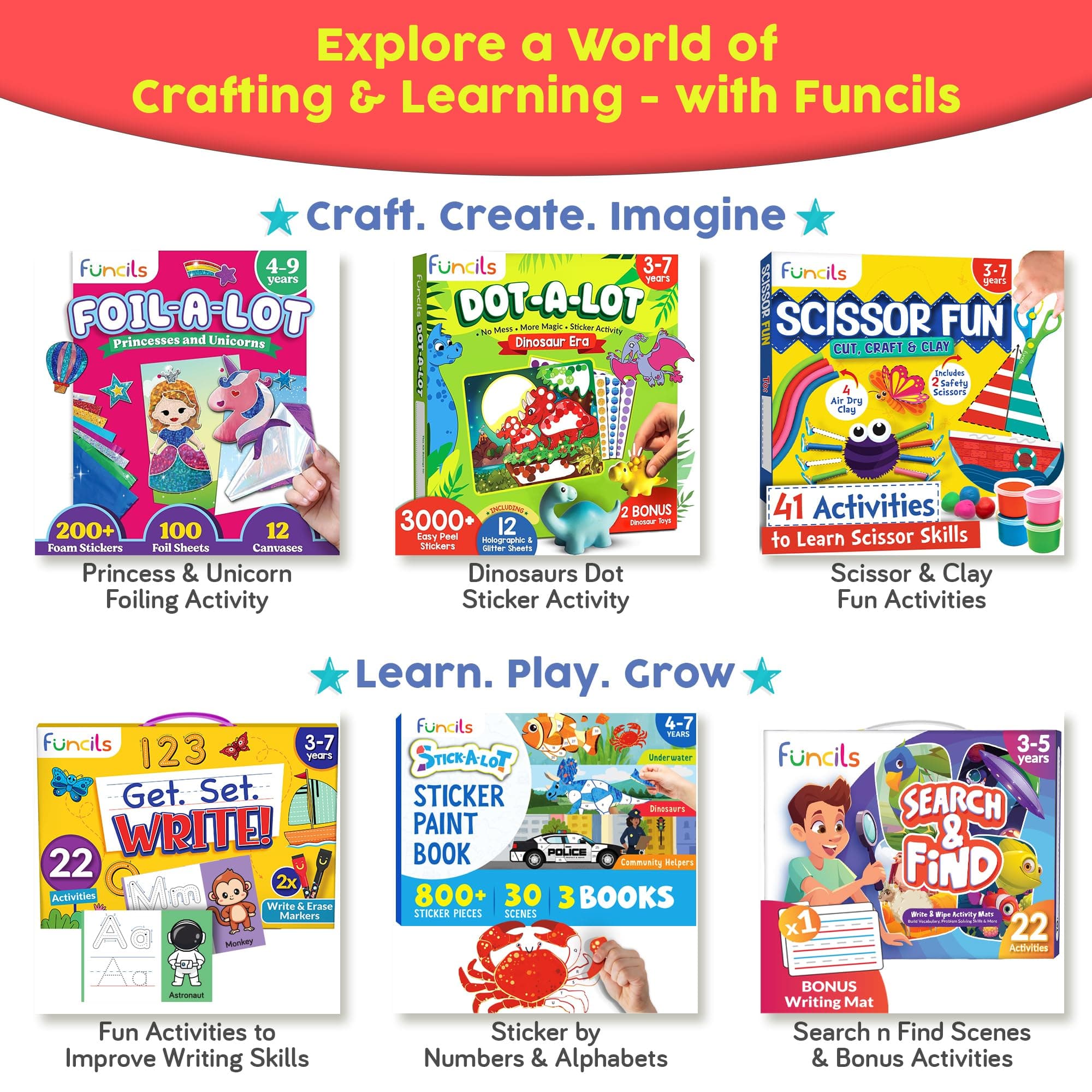Funcils Search and Find Educational Toy Mats for Kids Ages 3-6 | Cognitive & Creative Skills - view 3