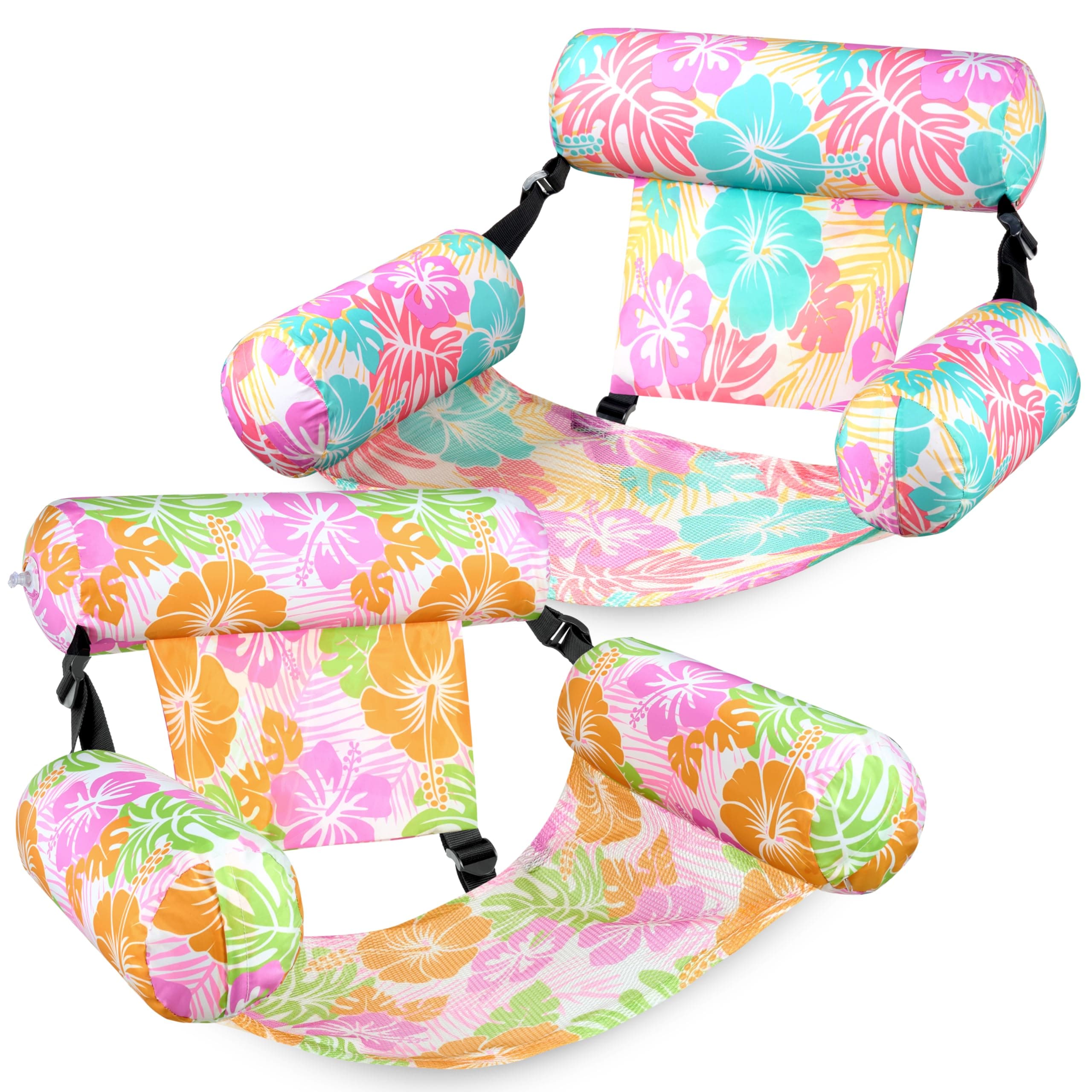 Sloosh Inflatable Pool Floats Lounge Chairs 2-Pack | 113 kg (250 lb) Weight Capacity - main product image